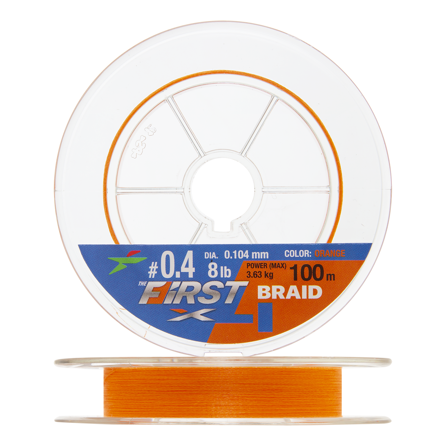 Шнур плетеный Intech First Braid X4 #0,4 0,104мм 100м (orange)