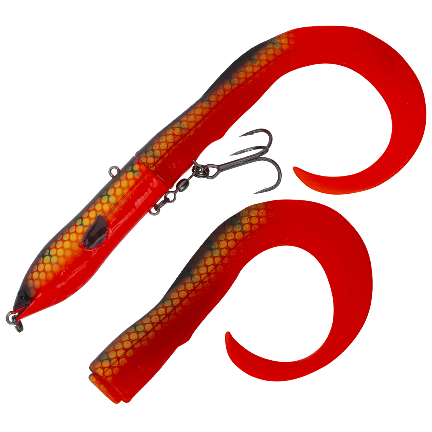 Приманка силиконовая Savage Gear 3D Hard Eel 2+1 17см SS #Red N Black - 2 рис.