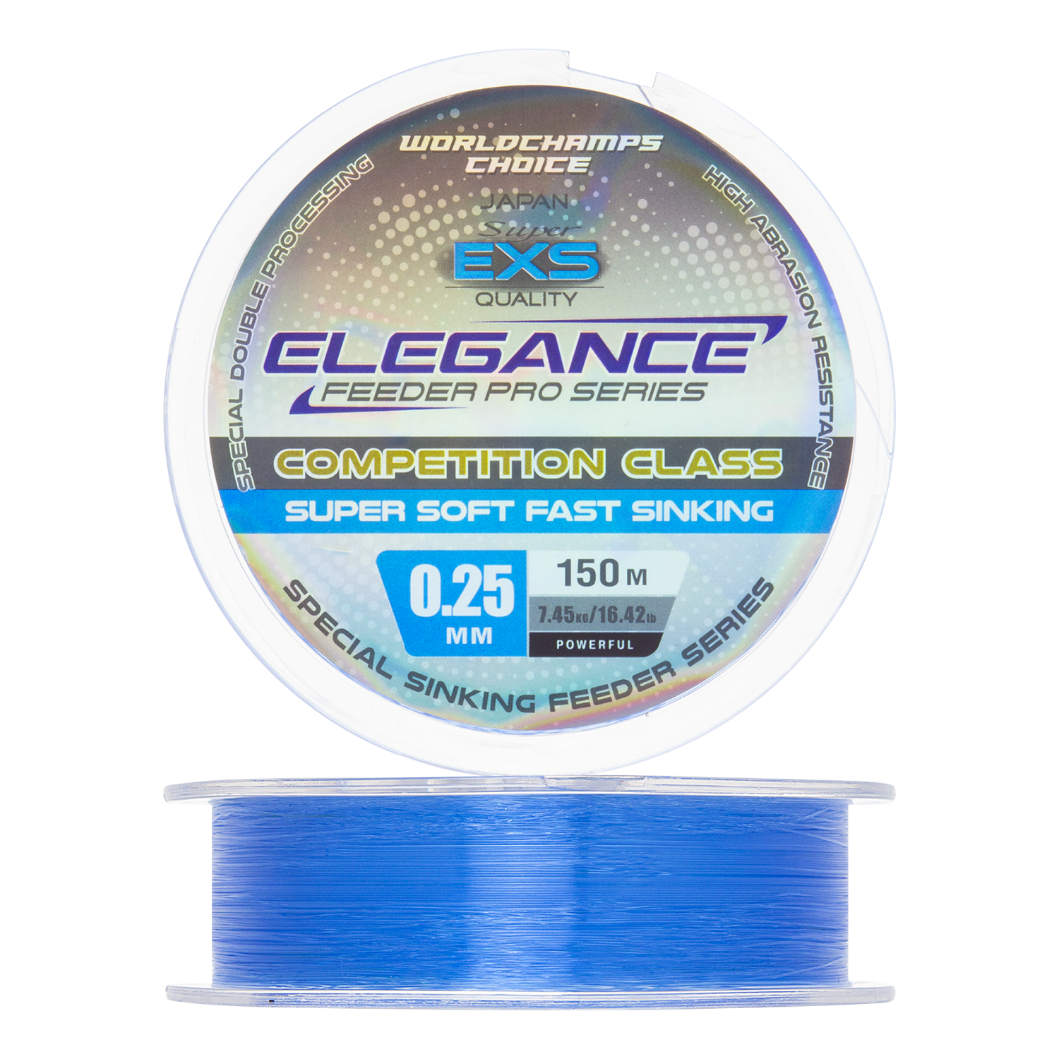Леска монофильная Elegance Feeder Pro 0,25мм 150м (light blue)
