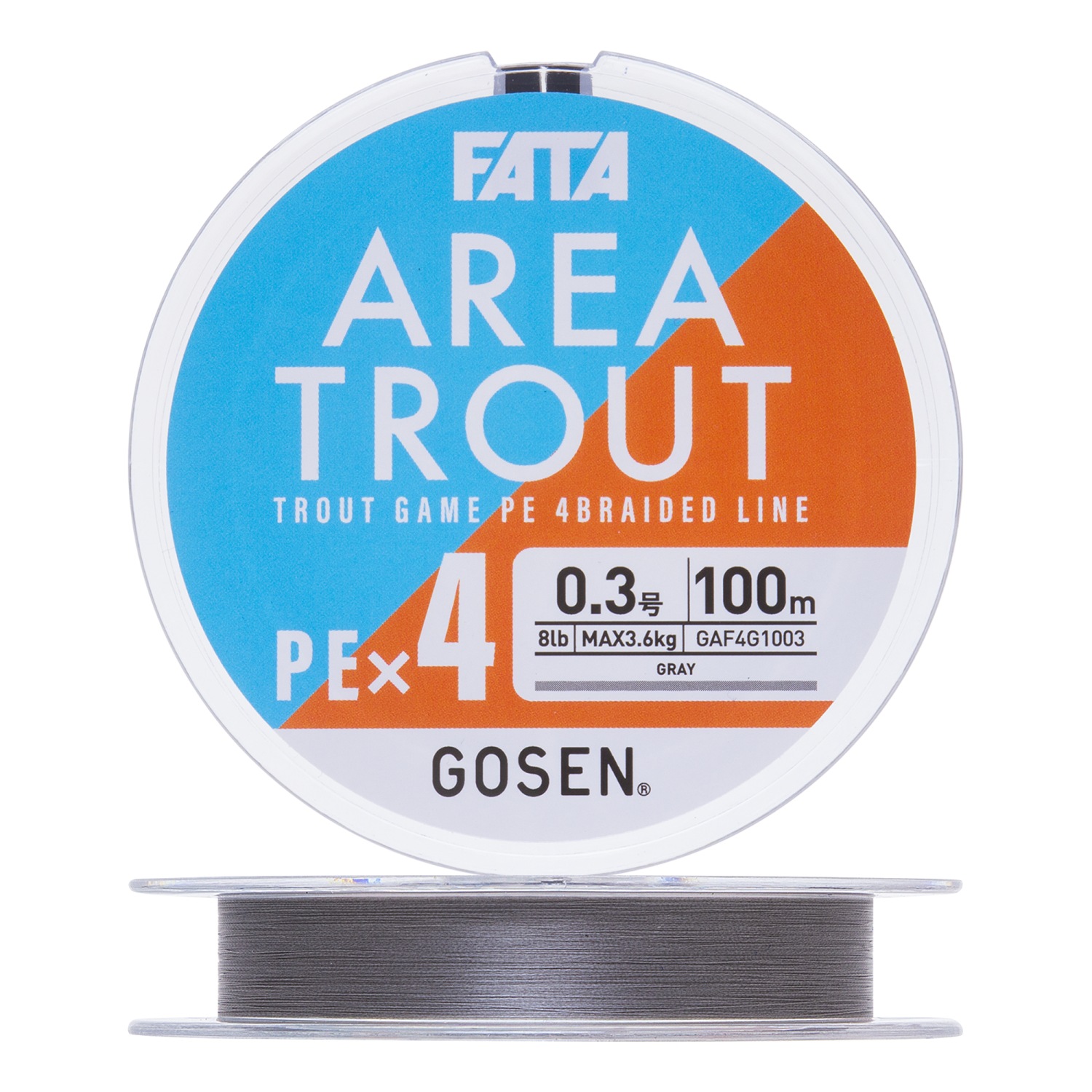 Шнур плетеный Gosen Fata Area Trout PE X4 #0,3 8Lb 100м (gray)