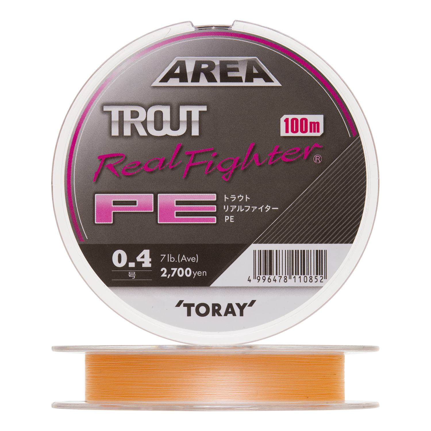 Шнур плетеный Toray Trout Real Fighter PE #0,4 100м (pink)