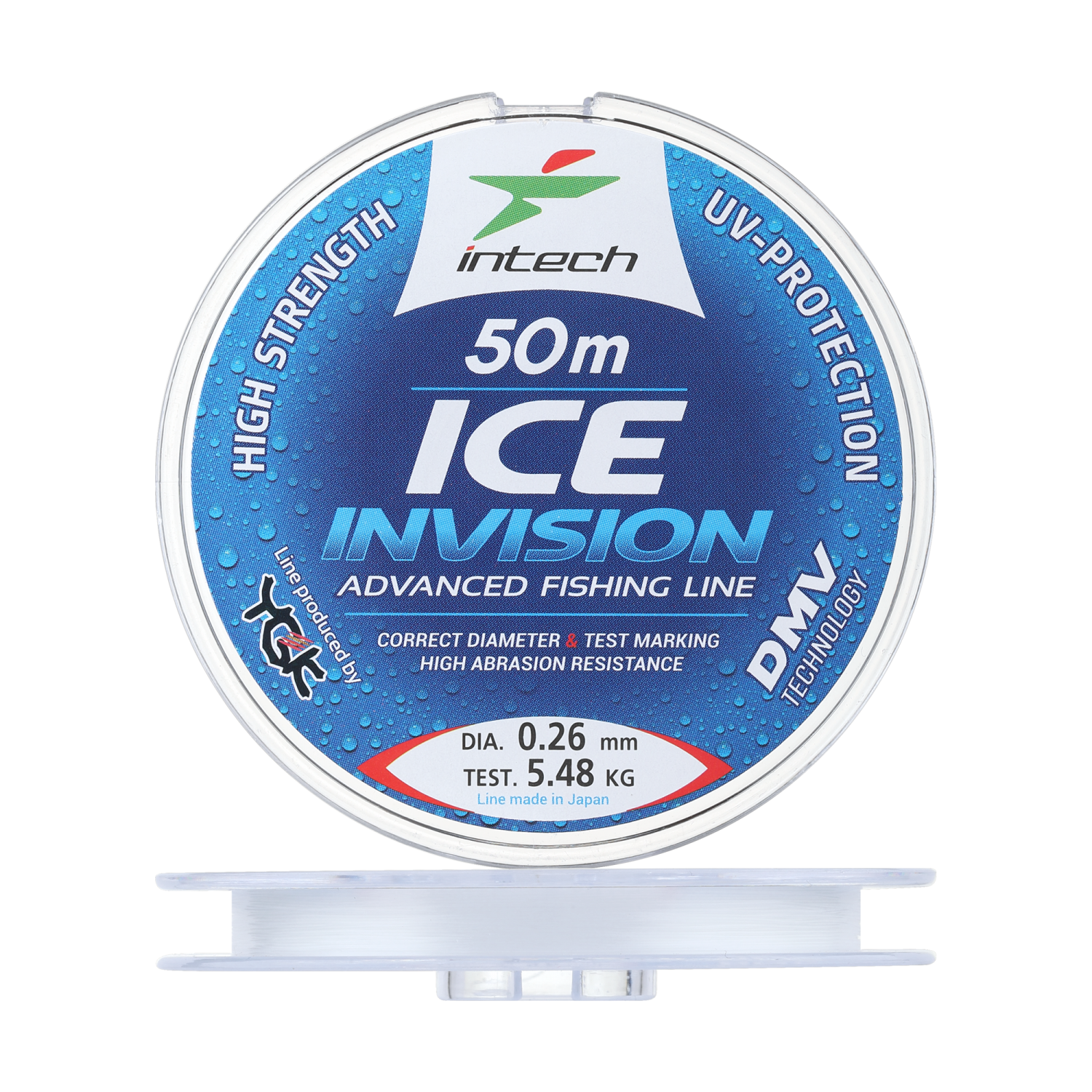 монофильная леска intech invision ice line d 0 3 мм 50 м 9 18 кг прозрачный 1 шт Леска монофильная Intech Invision Ice Line 0,26мм 50м (clear)