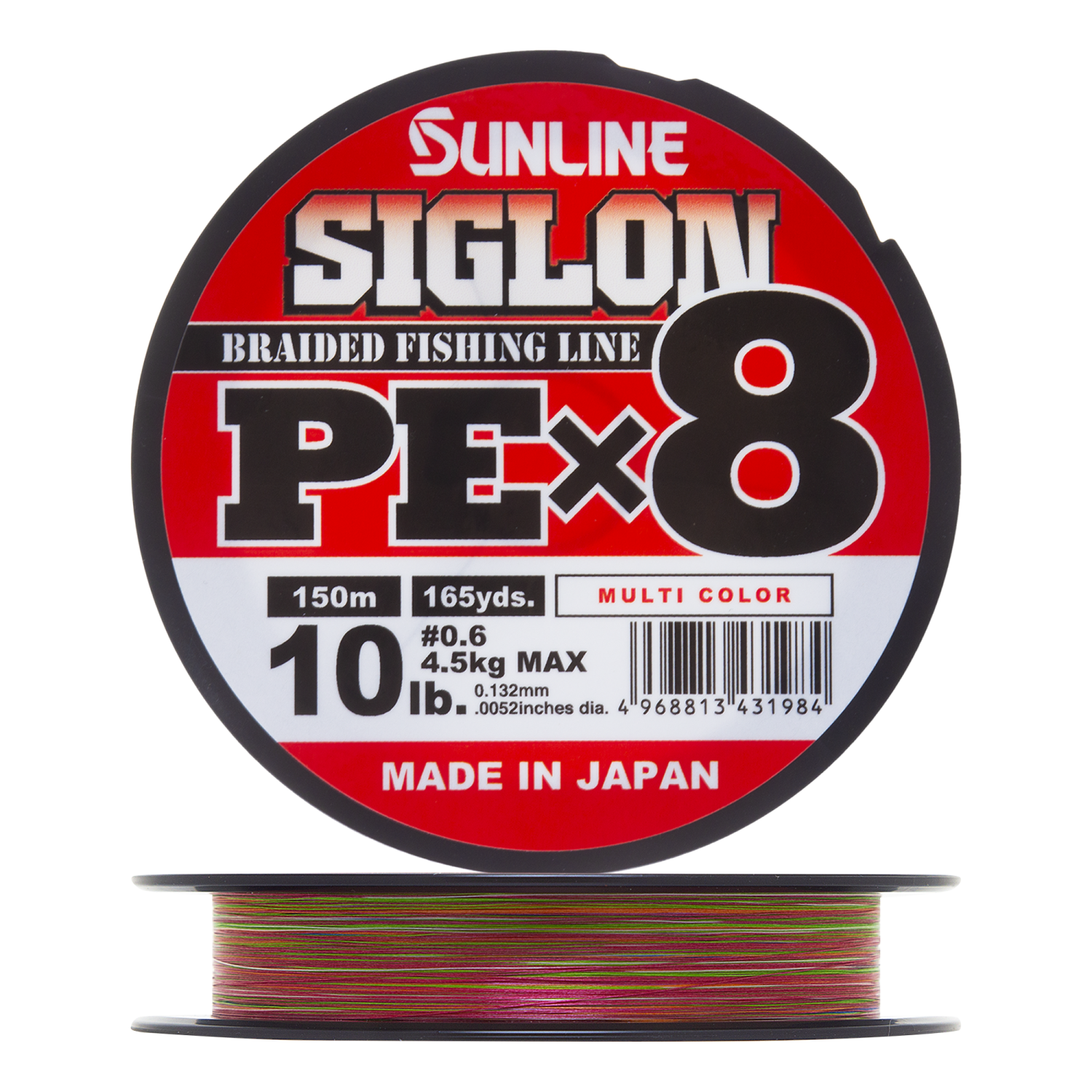 Шнур плетеный Sunline Siglon PE X8 #0,6 0,132мм 150м (multicolor)