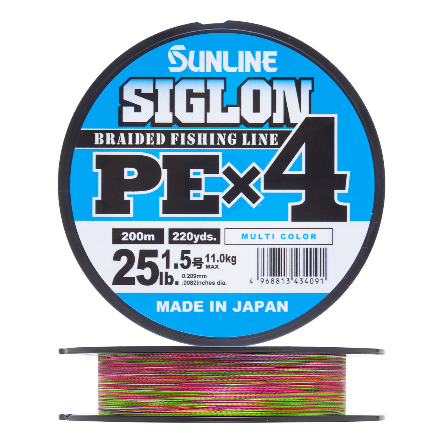 Шнур плетеный Sunline Siglon PE X4 #1,5 0,209мм 200м (multicolor)