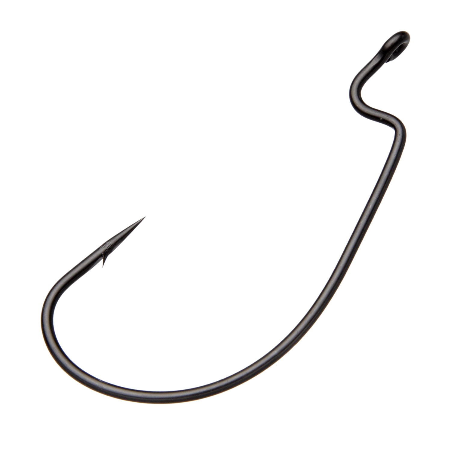 крючок офсетный vanfook worm 55b stealth black 1 0 Крючок офсетный Vanfook Worm 55B #5/0 (5шт)