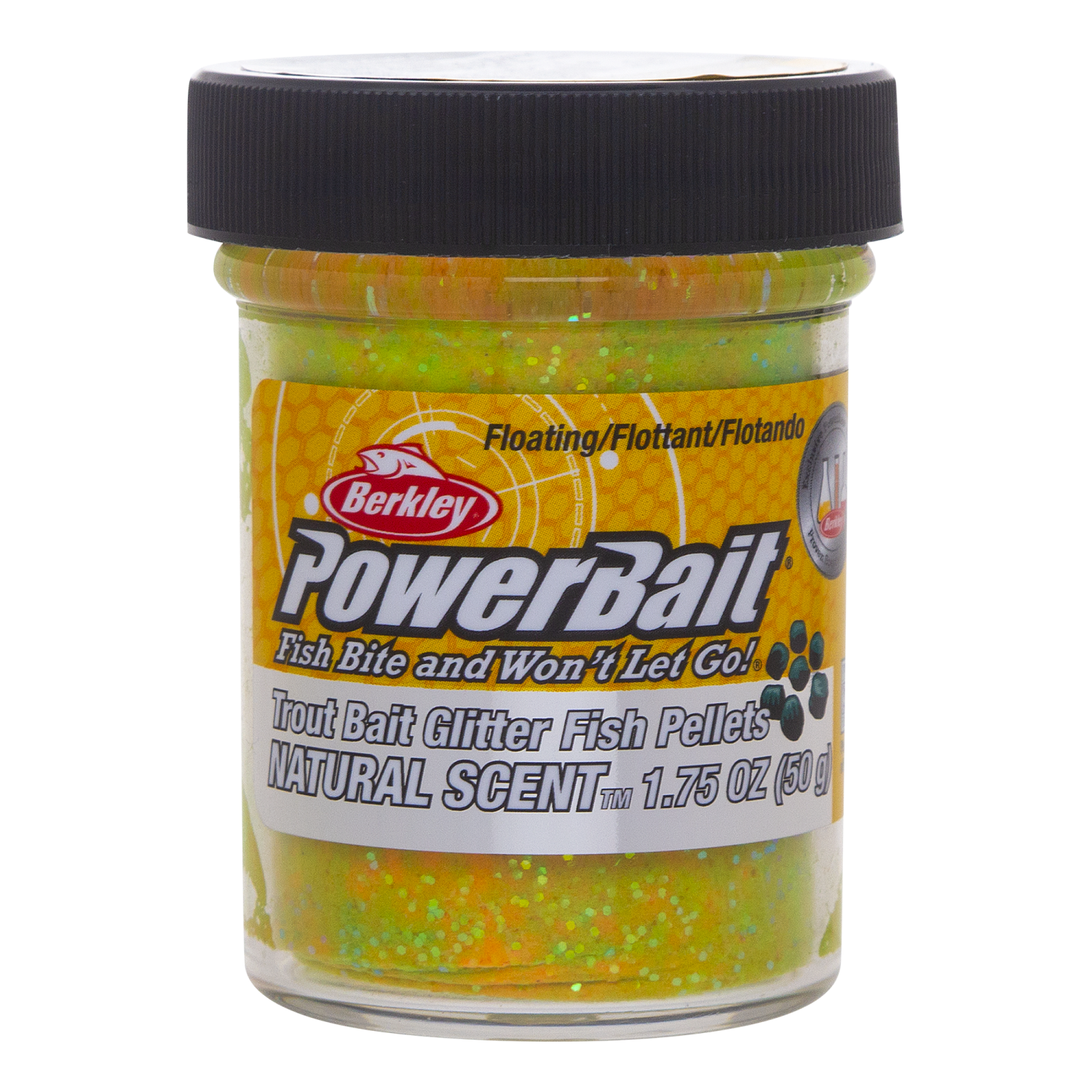 Паста форелевая Berkley PowerBait Natural Scent Glitter Trout Bait 50гр Fish Pellet #Rainbow