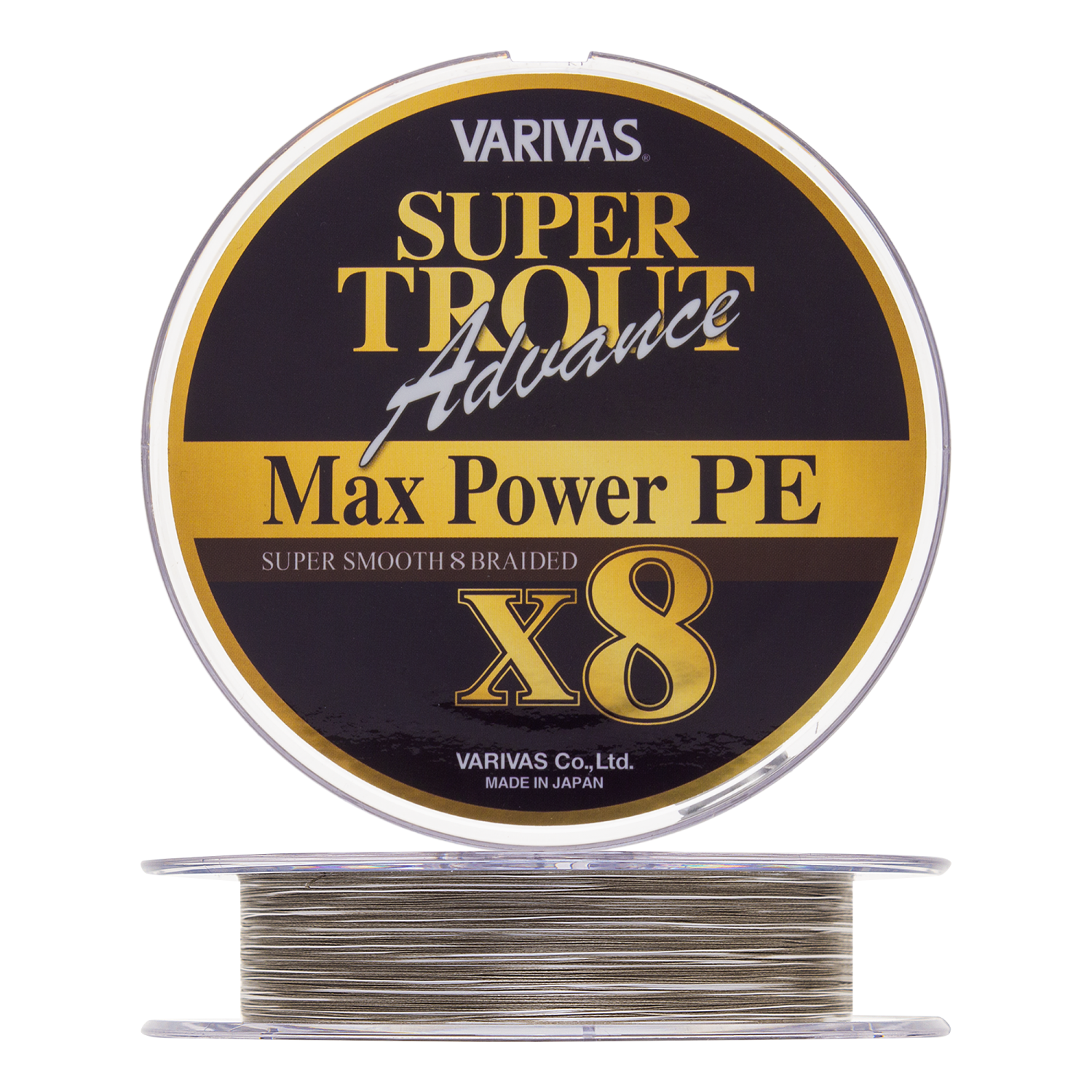 Шнур плетеный Varivas Super Trout Advance Max Power PE X8 New #1,2 0,185мм 150м (champagne gold white marking)