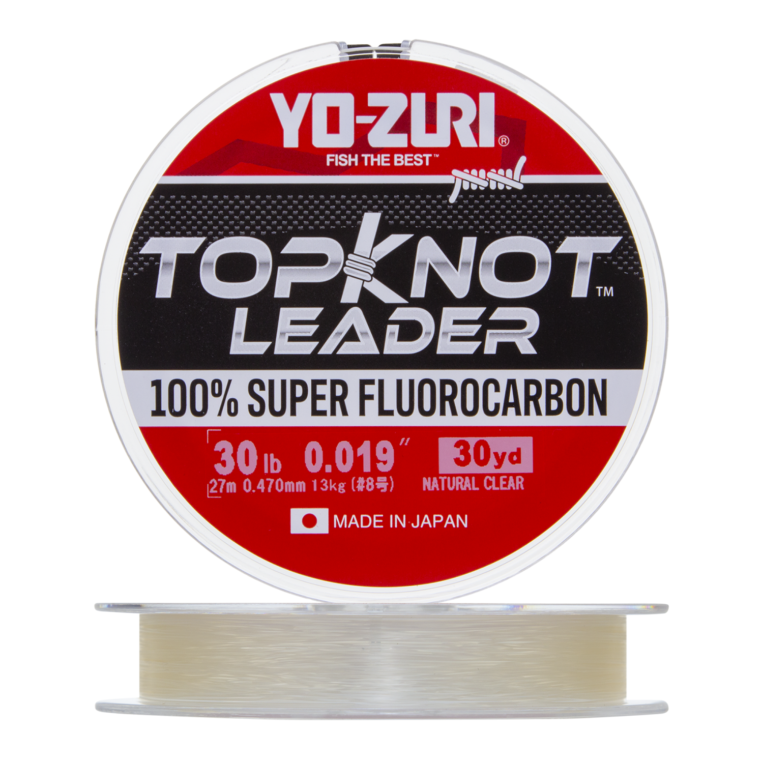 Флюорокарбон Yo-Zuri Topknot Leader Fluorocarbon 100% 0,470мм 27м (natural clear) - 3 рис.