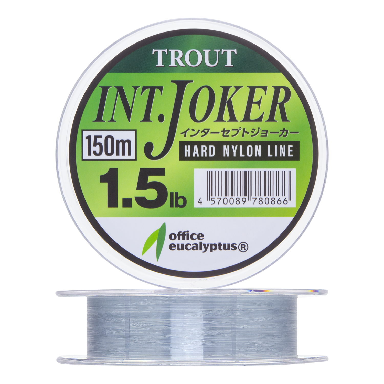 Леска монофильная Office Eucalyptus Intercept Joker Hard Nylon Line #0,8 0,148мм 3,0Lb 150м (stealth gray)