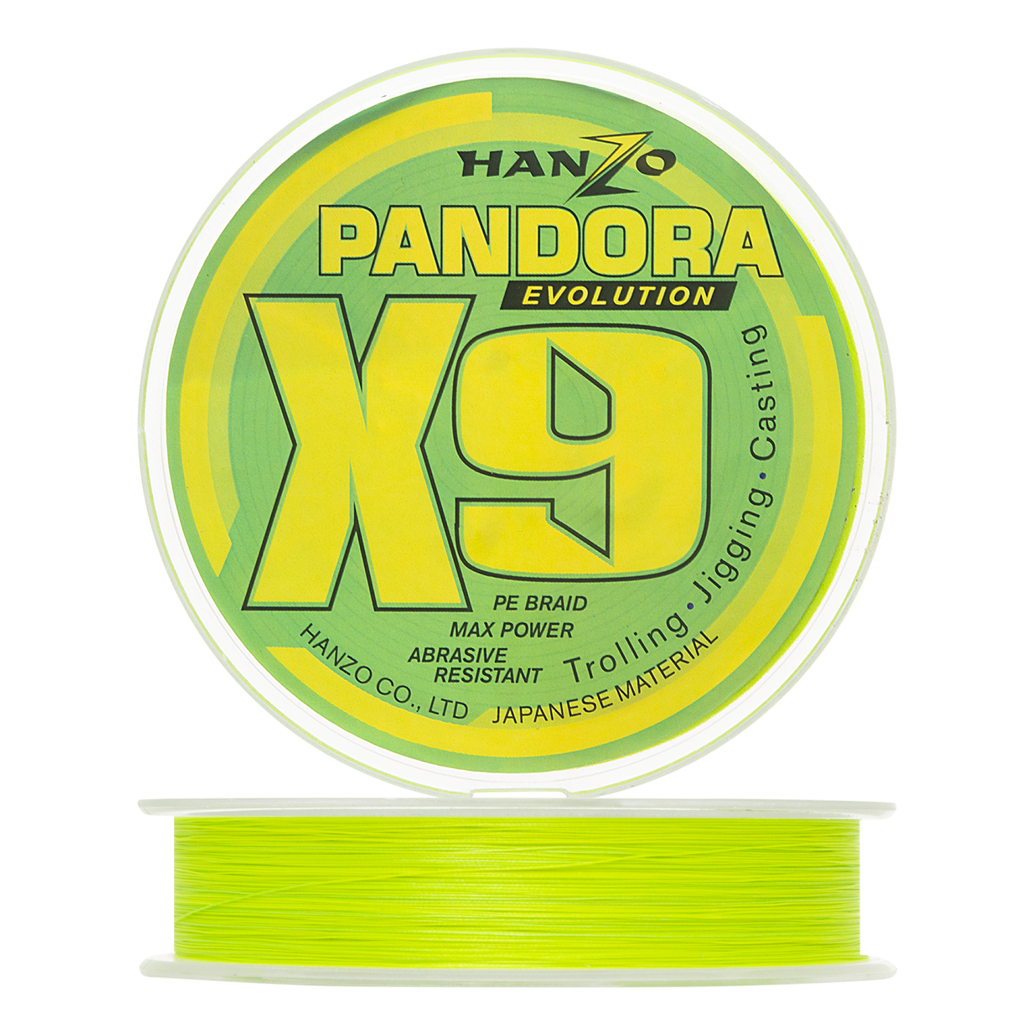 Шнур плетеный Hanzo Pandora Evolution X9 #1,2 0,19мм 300м 300м (green)