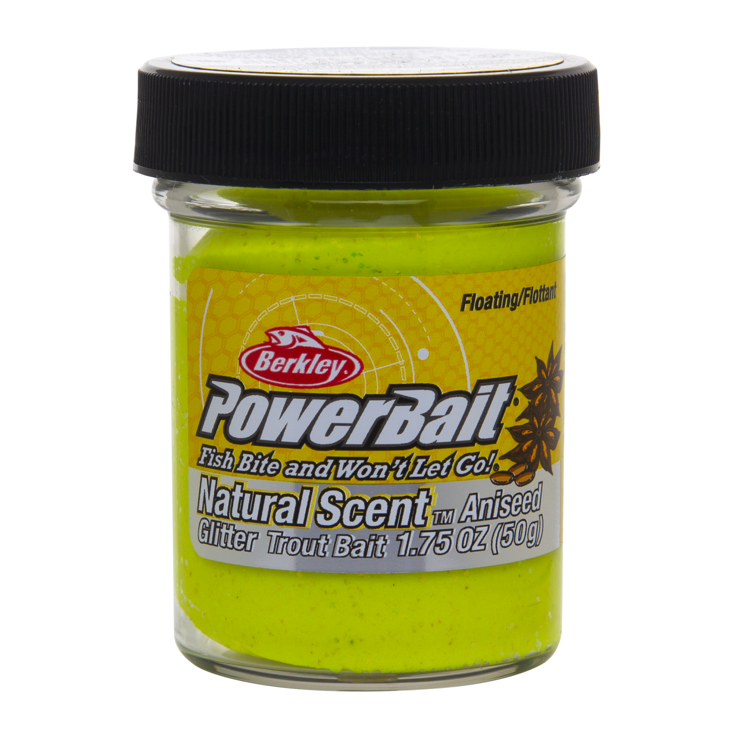 Паста форелевая Berkley Powerbait Natural Scent Glitter Trout Bait 50гр Aniseed #Sunshine Yellow