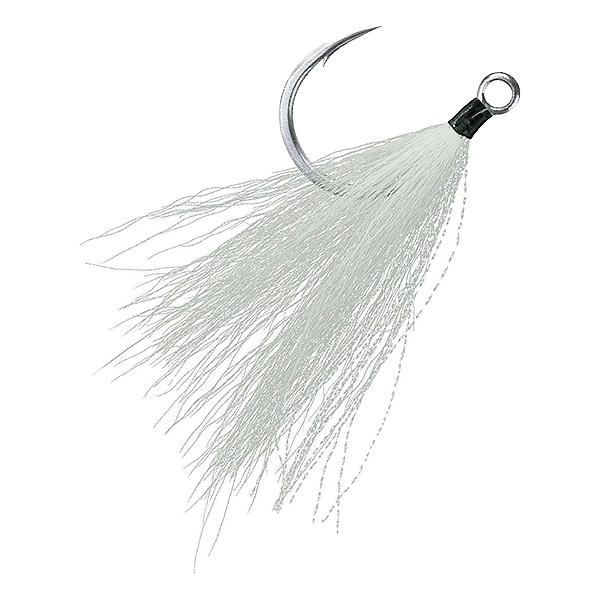 Крючок одинарный BKK Lone Diablo Bucktail #4/0 White (3шт)