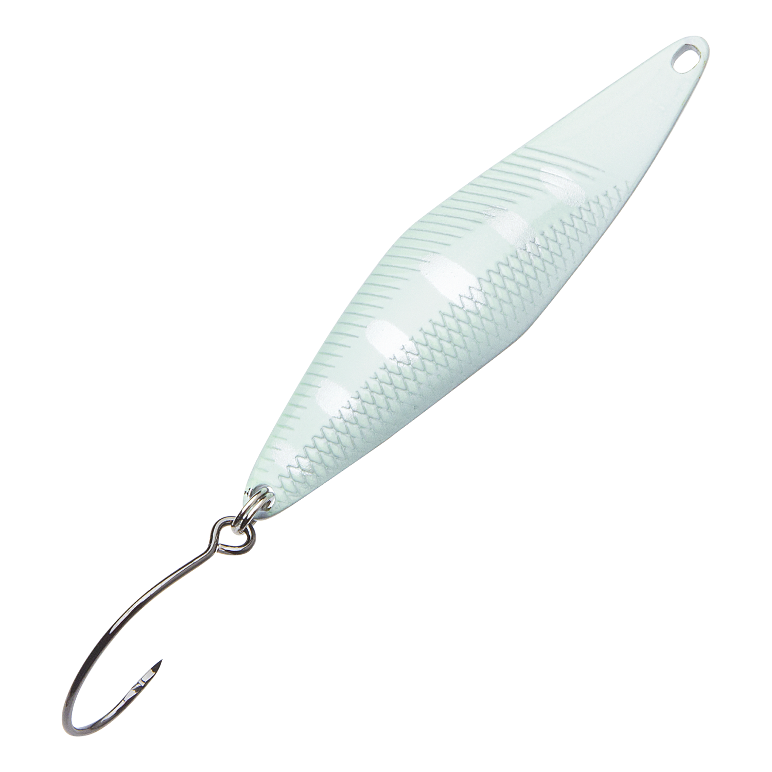 Блесна колеблющаяся Timon Tricoroll Spoon 19гр #Pearl & Glow