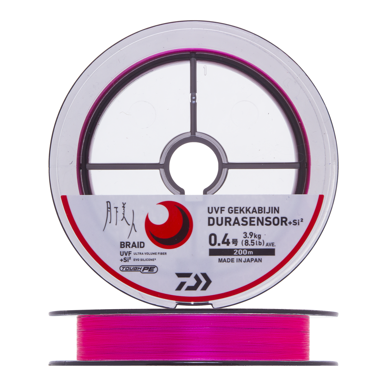 Шнур плетеный Daiwa UVF Gekkabijin DuraSensor +Si2 #0,4 0,104мм 200м (sakura pink)