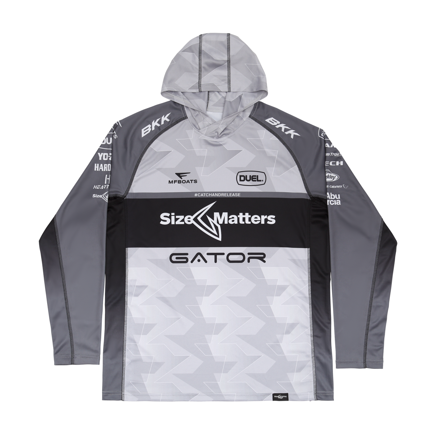 Джерси c капюшоном MaxFishing Size Matters MaxFishing Team р. 50 серая