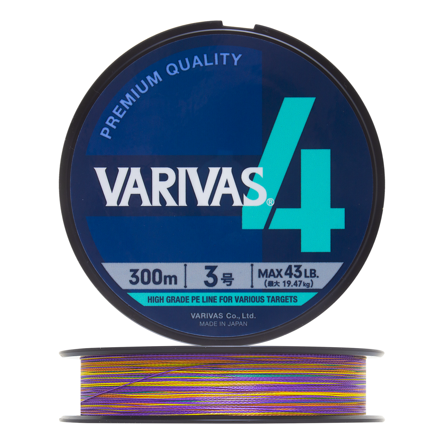 Шнур плетеный Varivas 4 PE Marking #3,0 0,285мм 300м (multicolor)