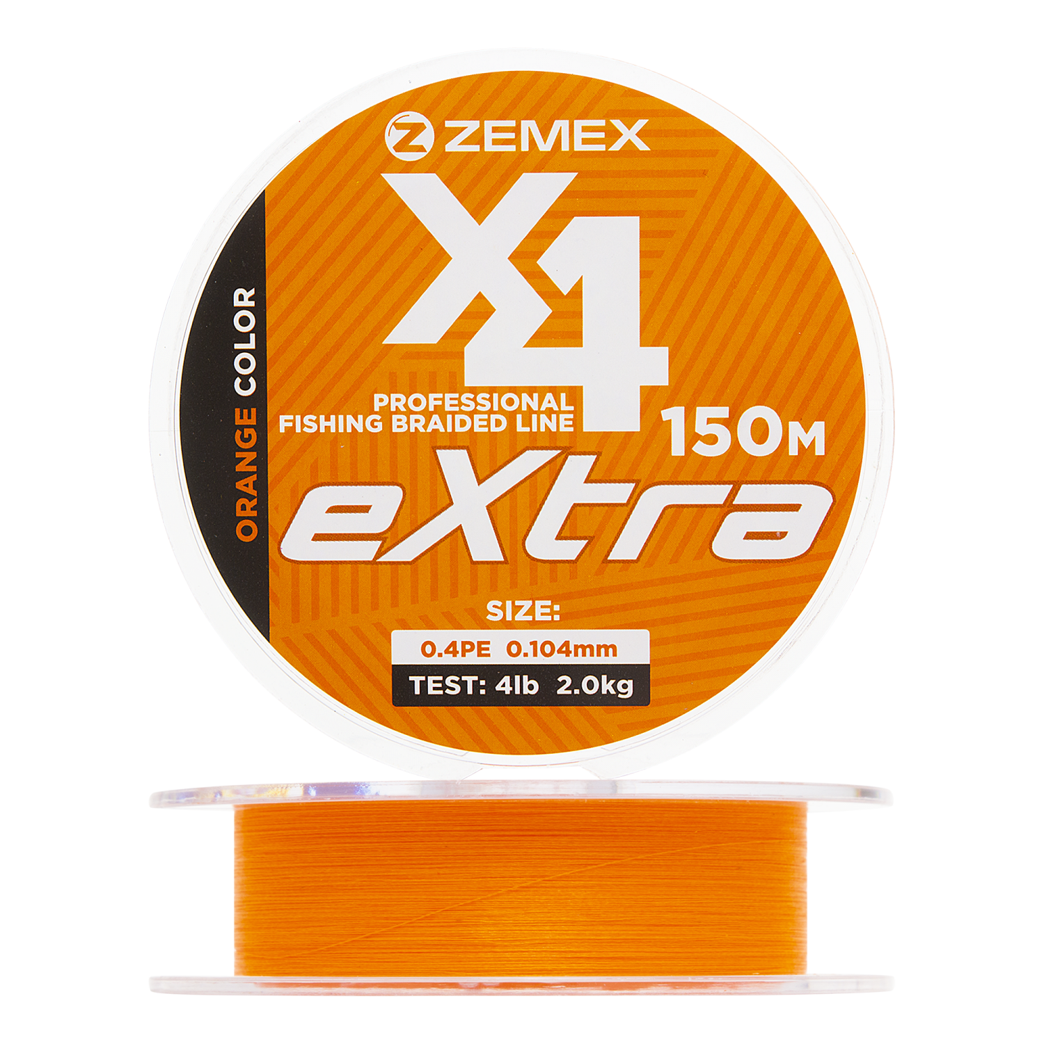 Шнур плетеный Zemex Extra X4 #0,4 0,104мм 150м (orange)