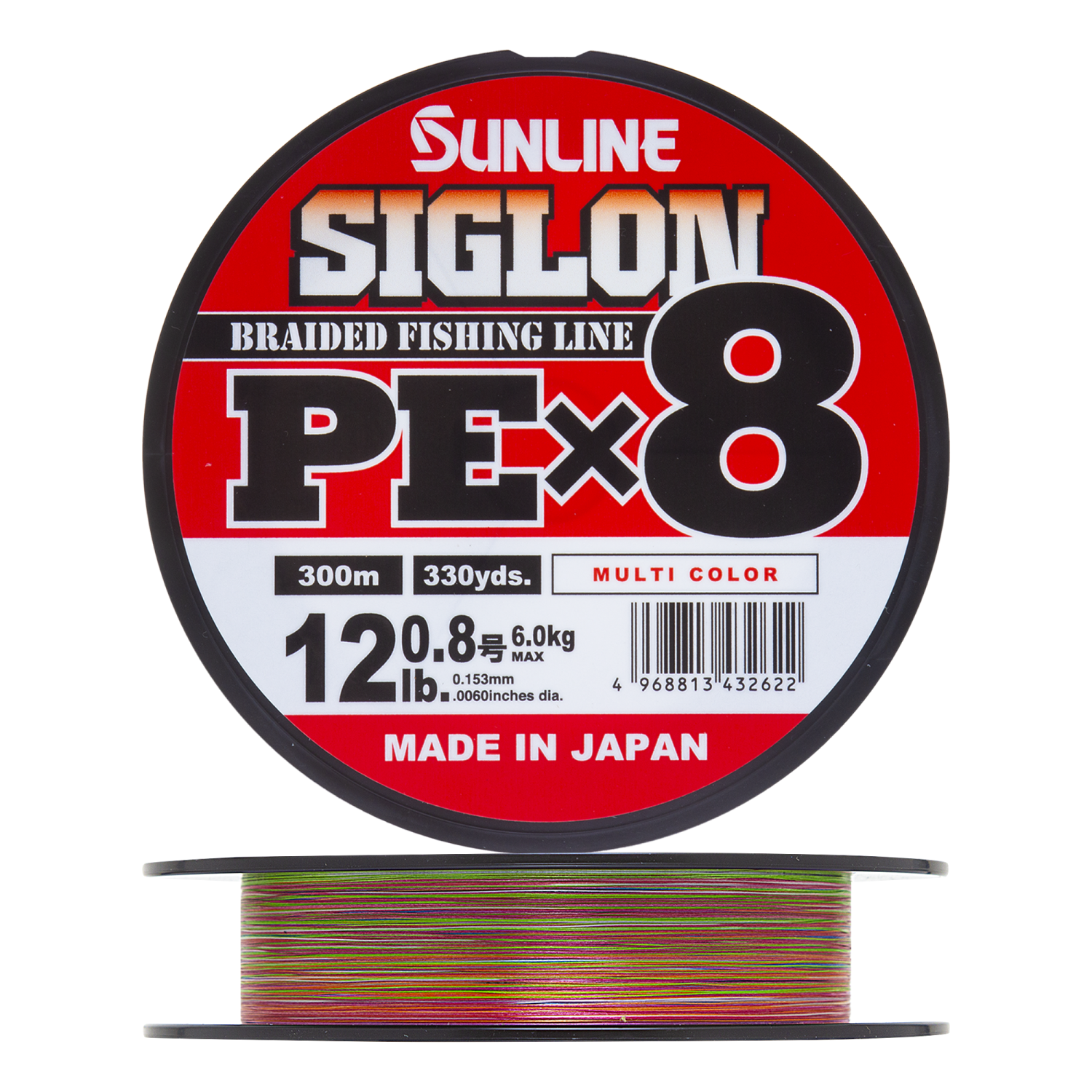 Шнур плетеный Sunline Siglon PE X8 #0,8 0,153мм 300м (multicolor)