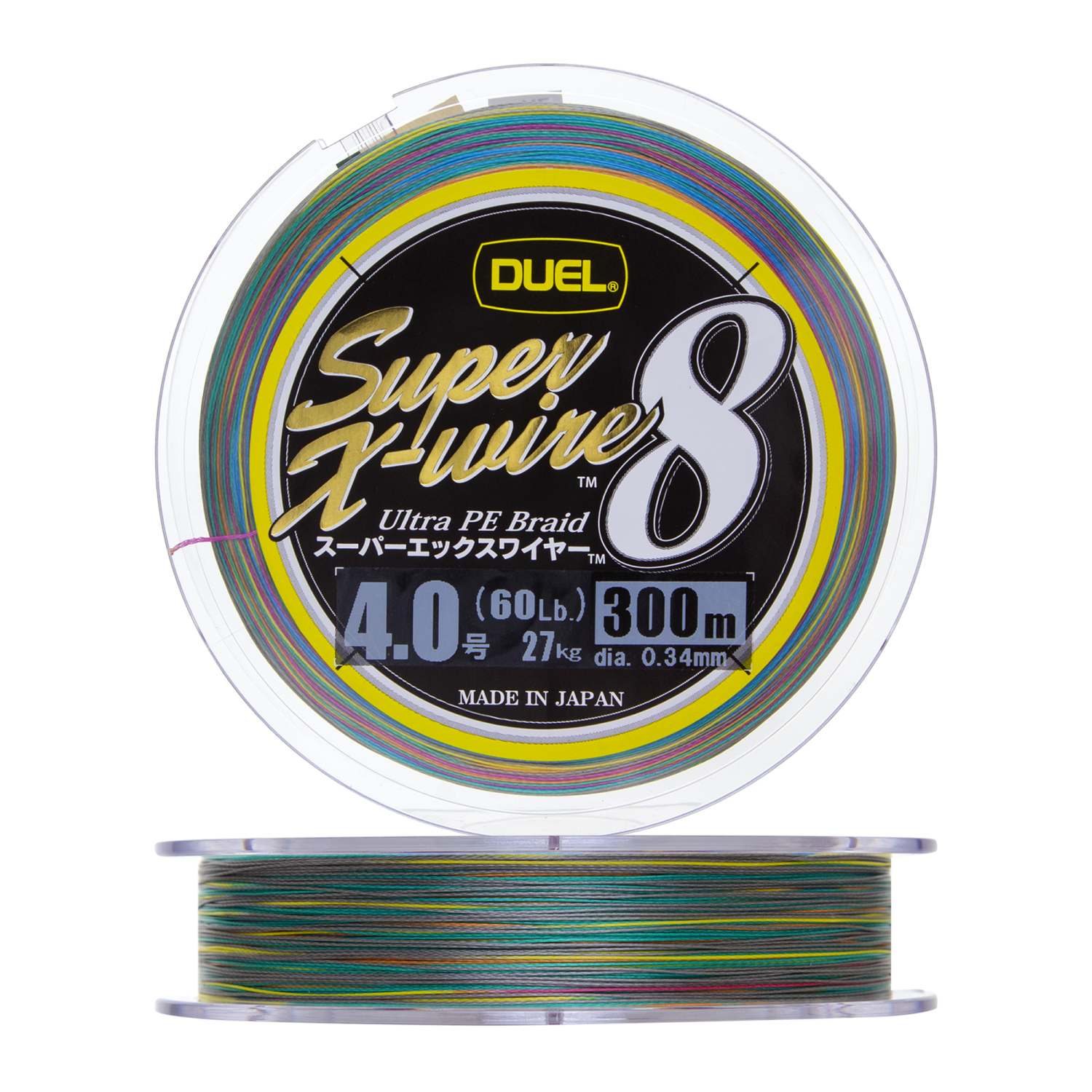 Шнур плетеный Duel PE Super X-Wire 8 #4 0,34мм 300м (5Color-Yellow Marking)