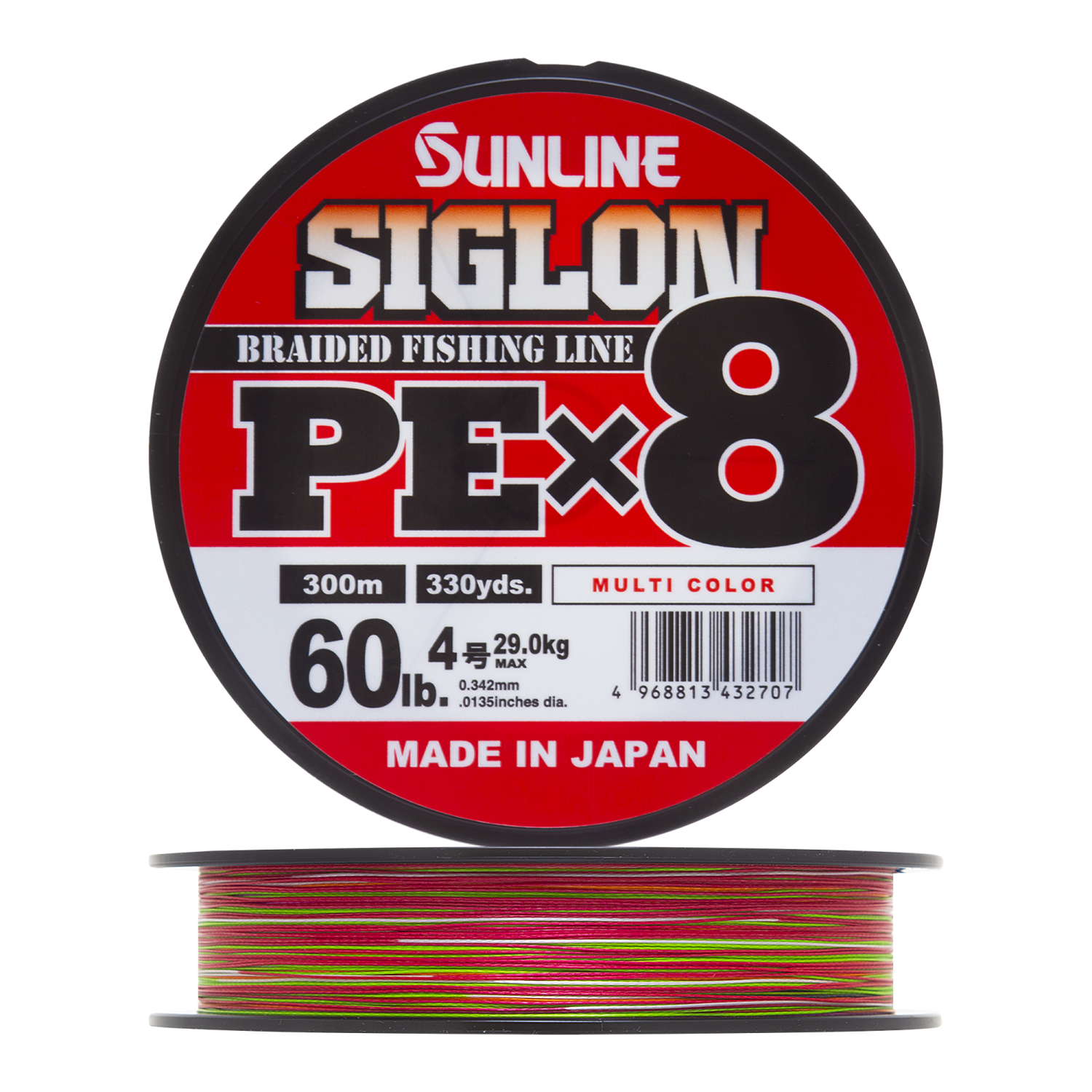 Шнур плетеный Sunline Siglon PE X8 #4,0 0,342мм 300м (multicolor)