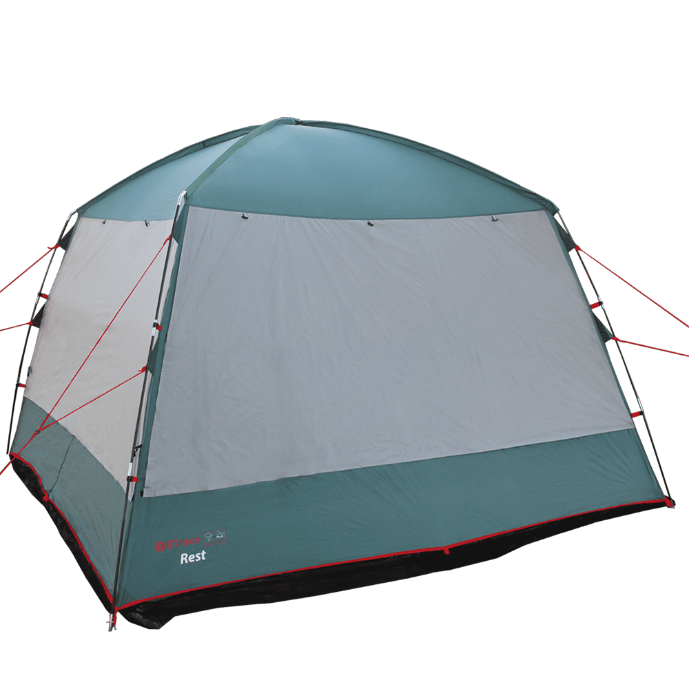 водостойкий тент из полиэстера btrace t0355 4x6 метра Палатка-шатер BTrace Rest зеленый/серый