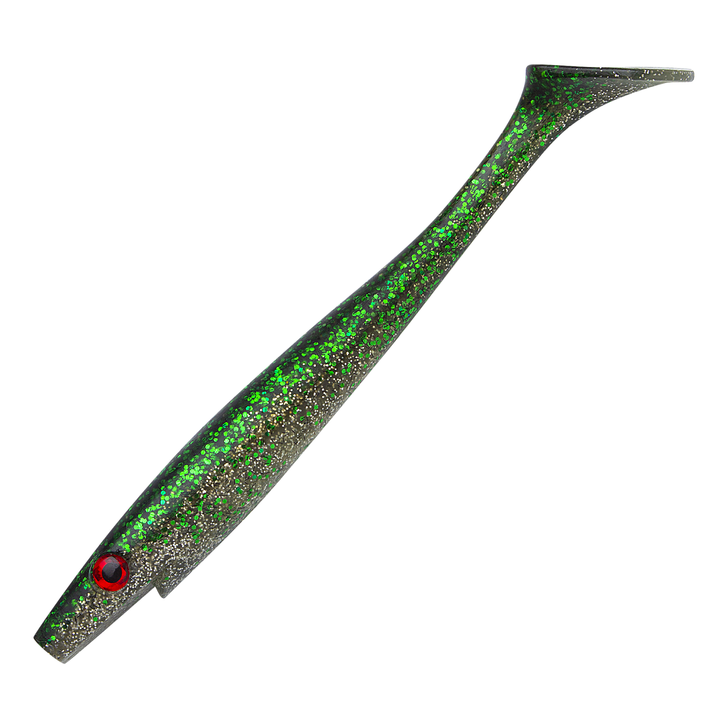 Приманка силиконовая Strike Pro Pig Shad Jr 200мм #Green Shad Flash - 2 рис.