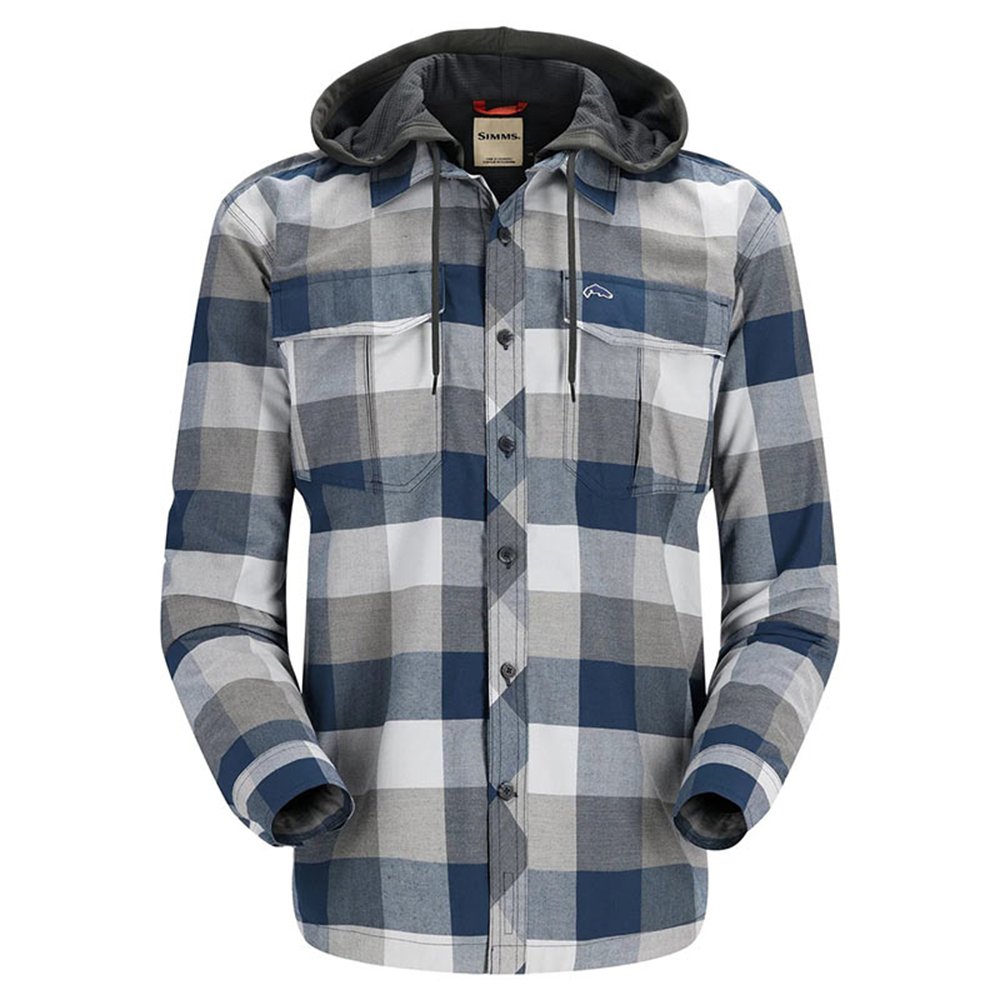 Рубашка Simms Coldweather Hoody XL Navy Buffalo Plaid