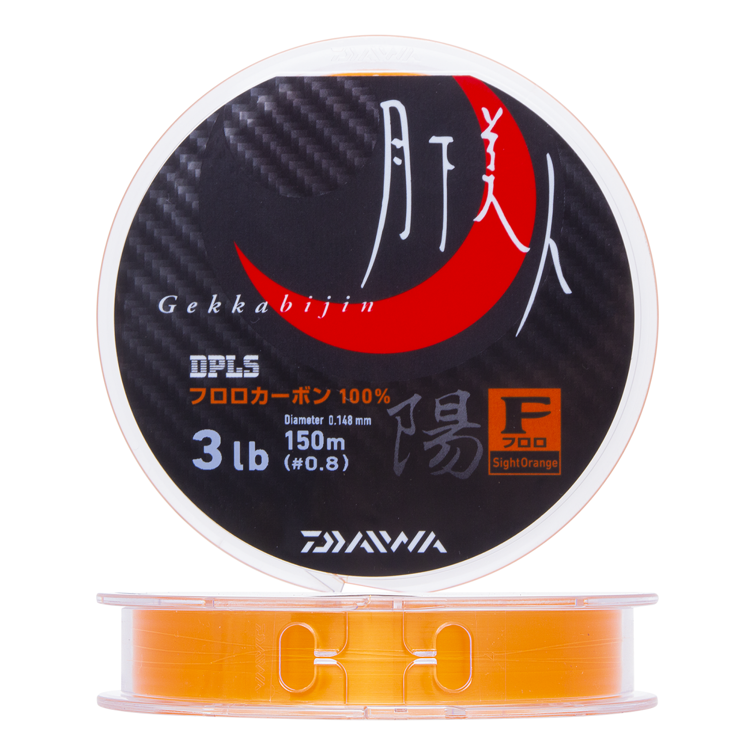 Флюорокарбон Daiwa Gekkabijin Type-F You 3Lb #0,8 0,148мм 150м (sight orange)