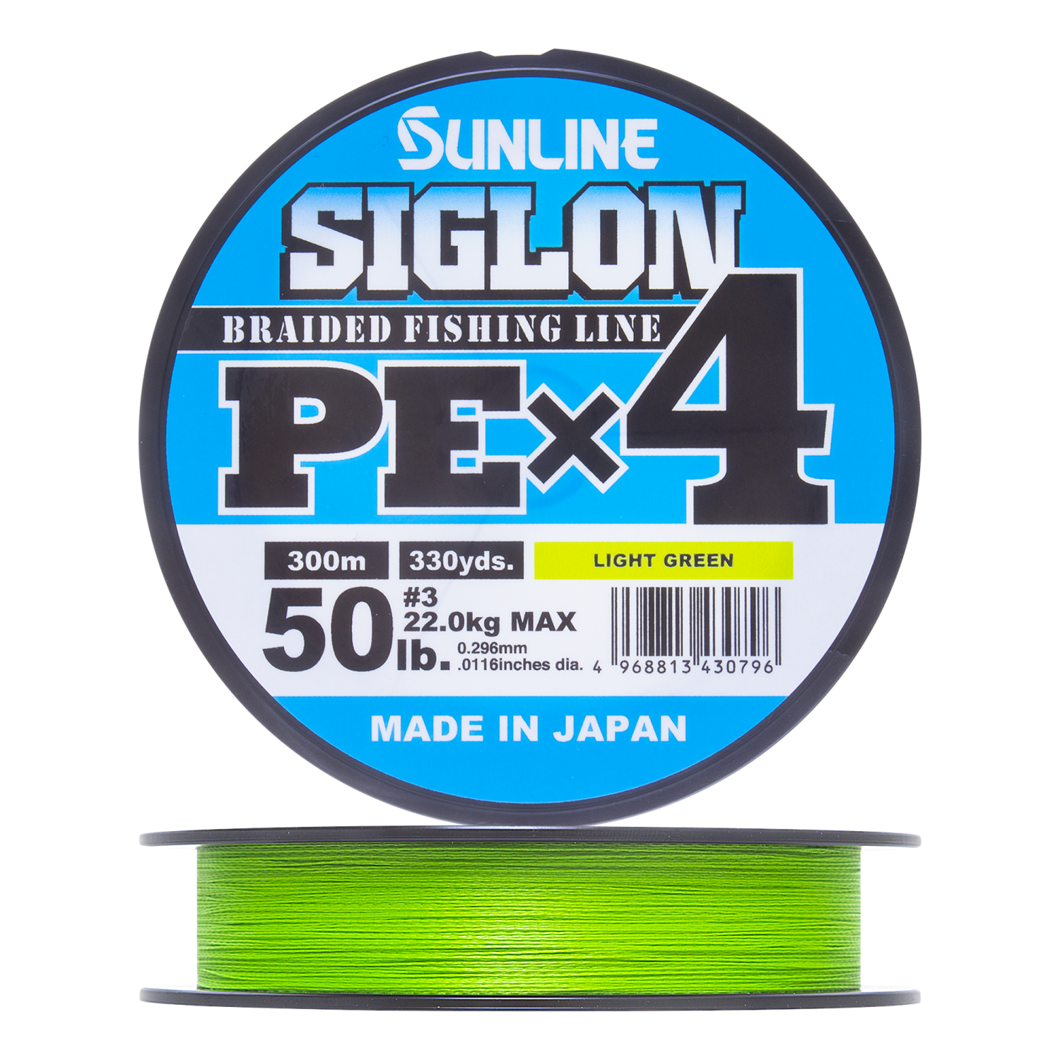 Шнур плетеный Sunline Siglon PE X4 #3,0 0,296мм 300м (light green)