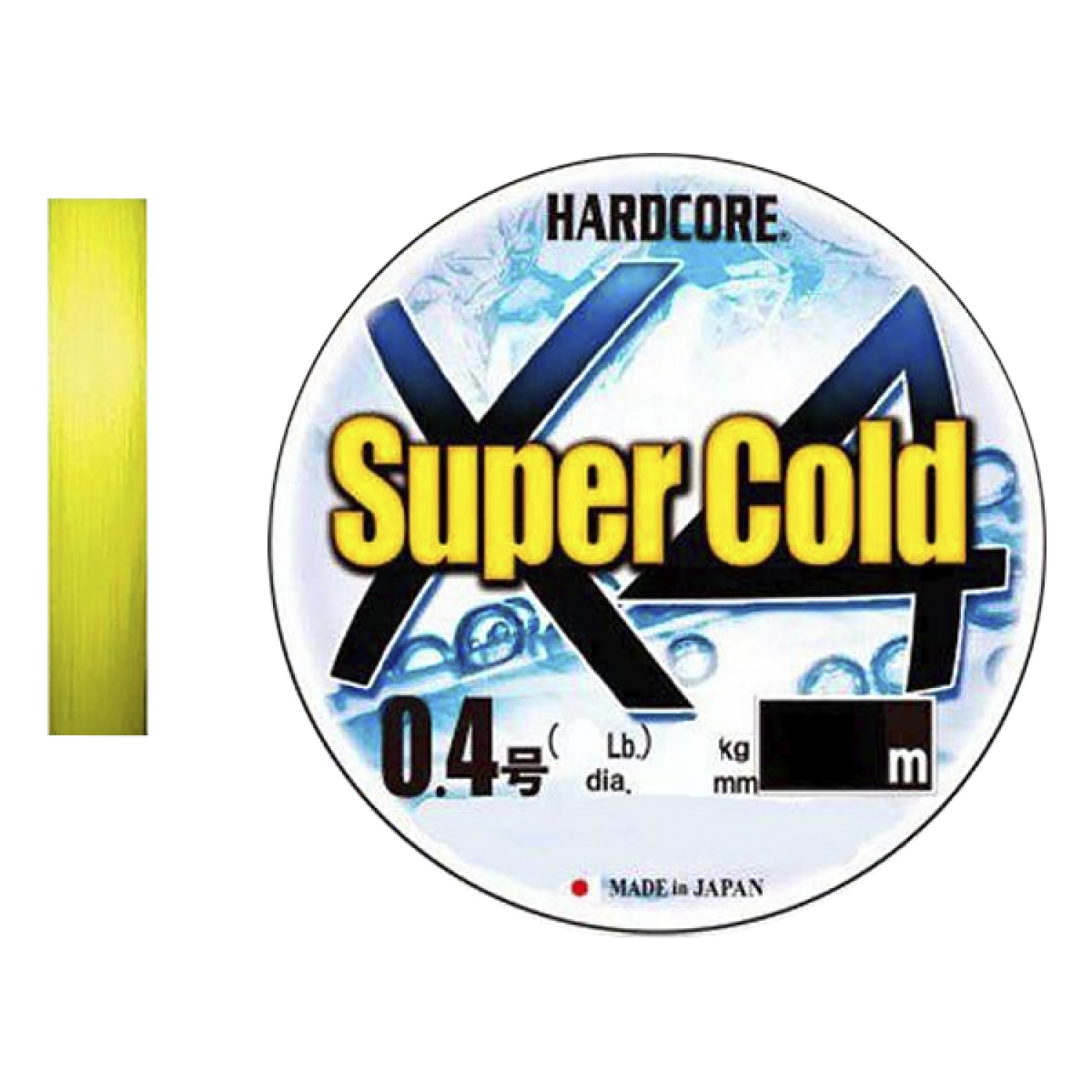 Шнур плетеный Duel Hardcore Super Cold X4 #0,8 0,15мм 200м (hi-vis yellow)