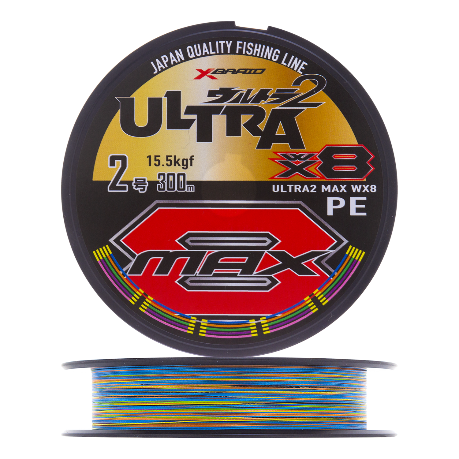 Шнур плетеный YGK Ultra2 Max WX8 #2,0 0,235мм 300м (5color)