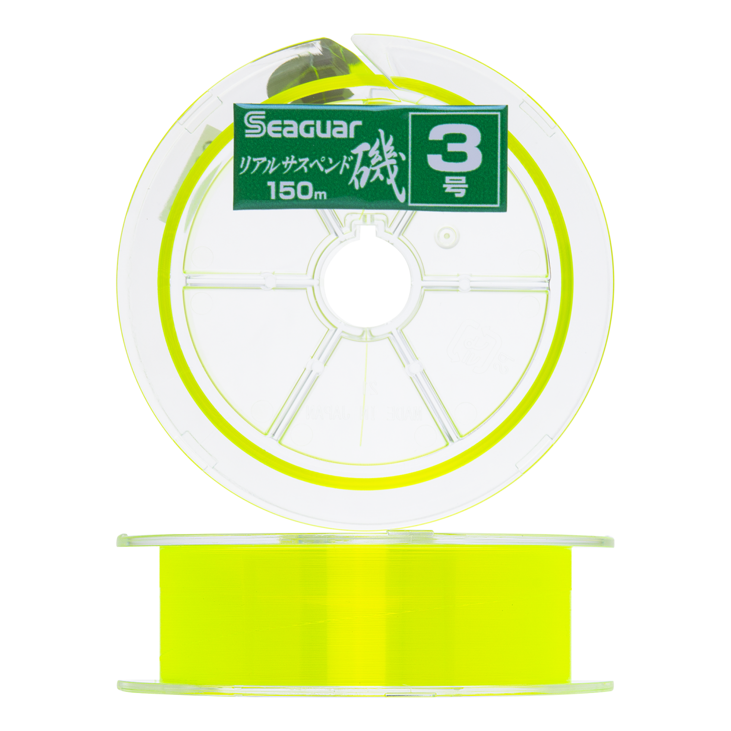 Леска монофильная Kureha Real Suspend Iso #3,0 0,285мм 150м (yellow green)