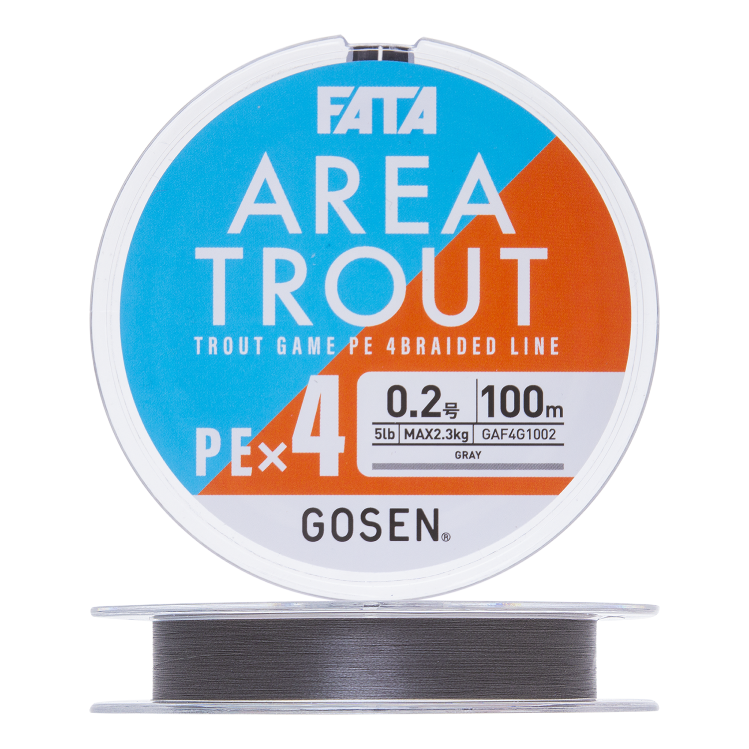 Шнур плетеный Gosen Fata Area Trout PE X4 #0,2 5Lb 100м (gray)