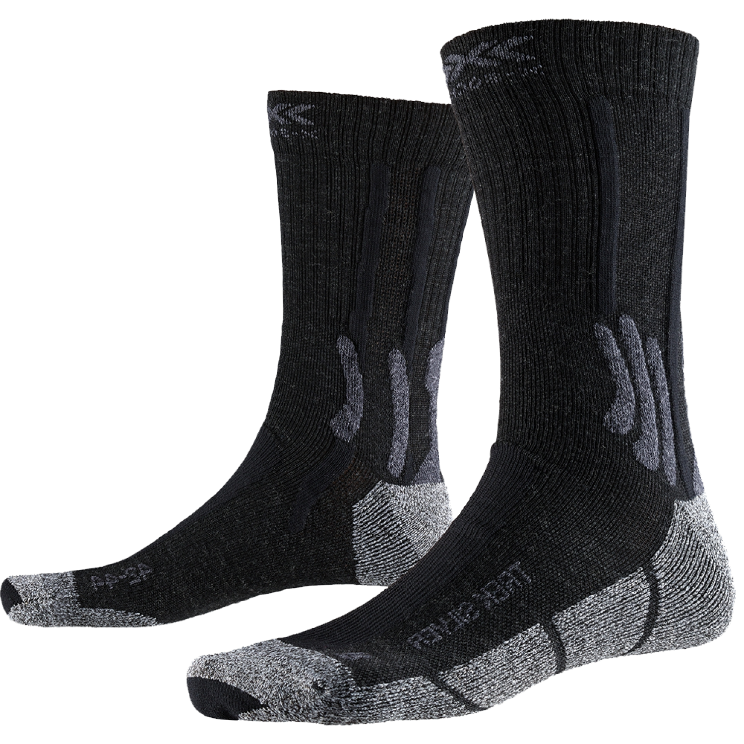 Термоноски X-Socks Trek Silver 4.0 р. 45-47 черный/серый меланж