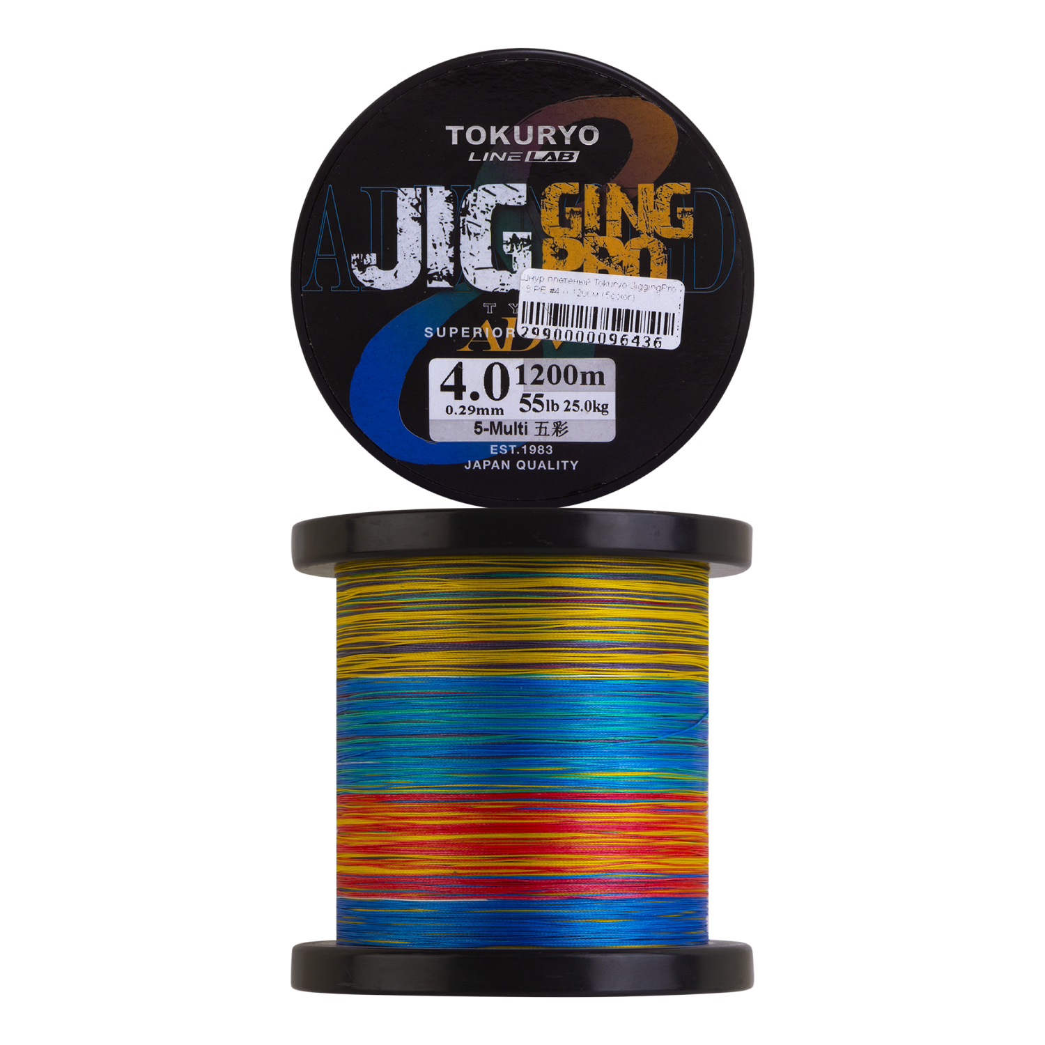 Шнур плетеный Tokuryo JiggingPro X8 PE #4,0 0,29мм 1200м (5color) плетёный шнур плетенка для рыбалки mifine demon 0 08 мм 145 м