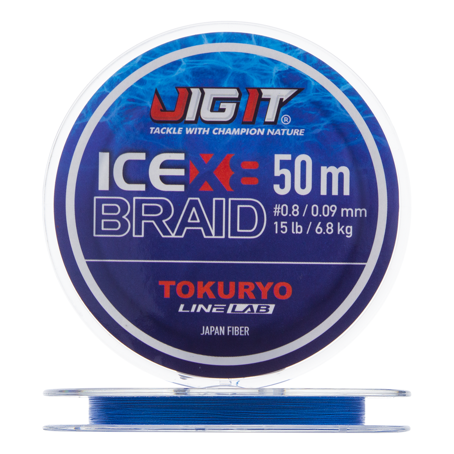 Шнур плетеный Jig It x Tokuryo Ice Braid X8 #0,8 0,09мм 50м (blue)