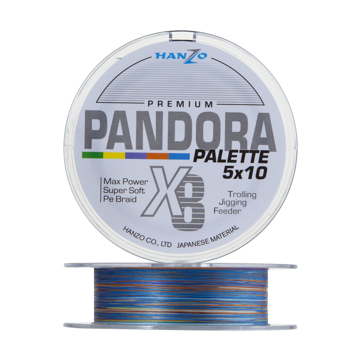 Шнур плетеный Hanzo Pandora Premium X8 #1,0 0,17мм 200м (multicolor)