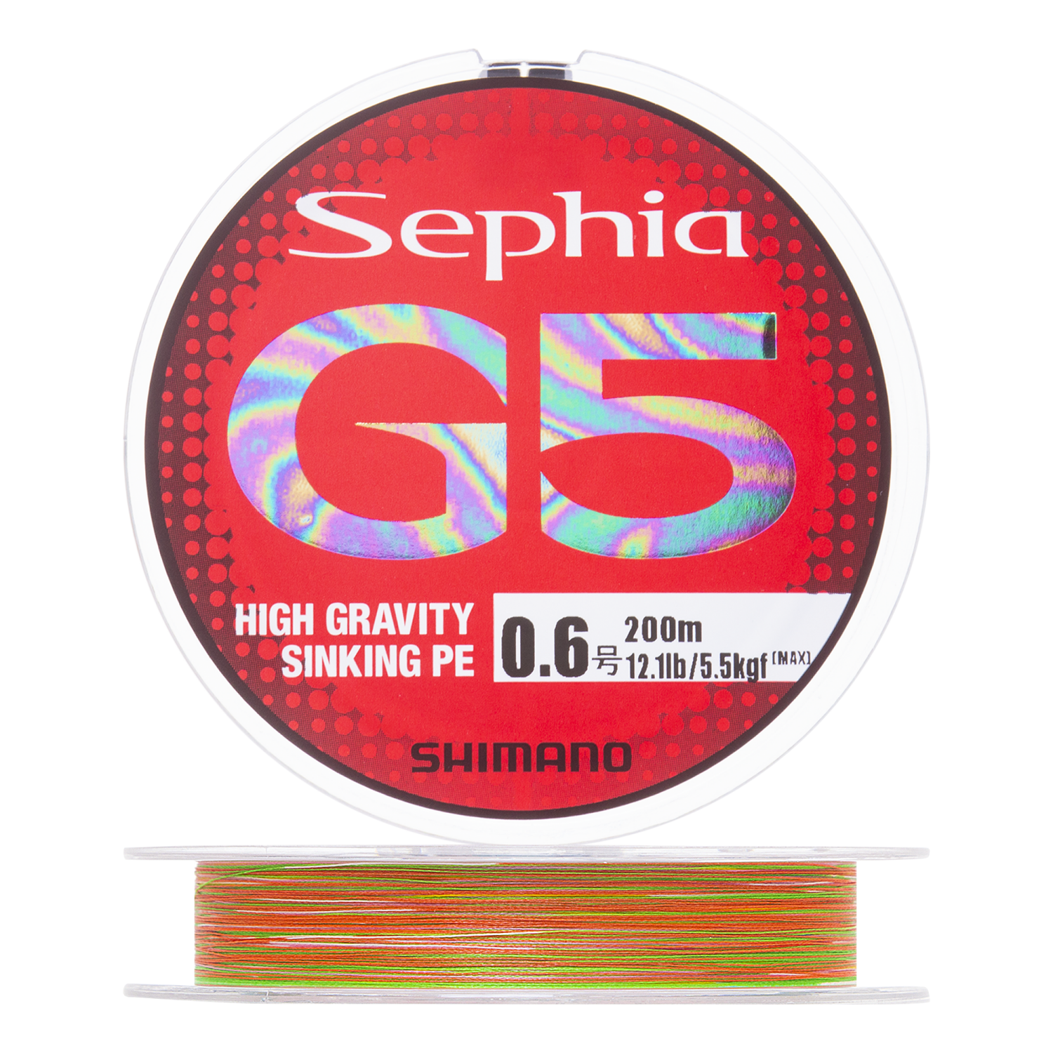 Шнур плетеный Shimano Sephia G5 PE #0,6 0,128мм 200м (5color)
