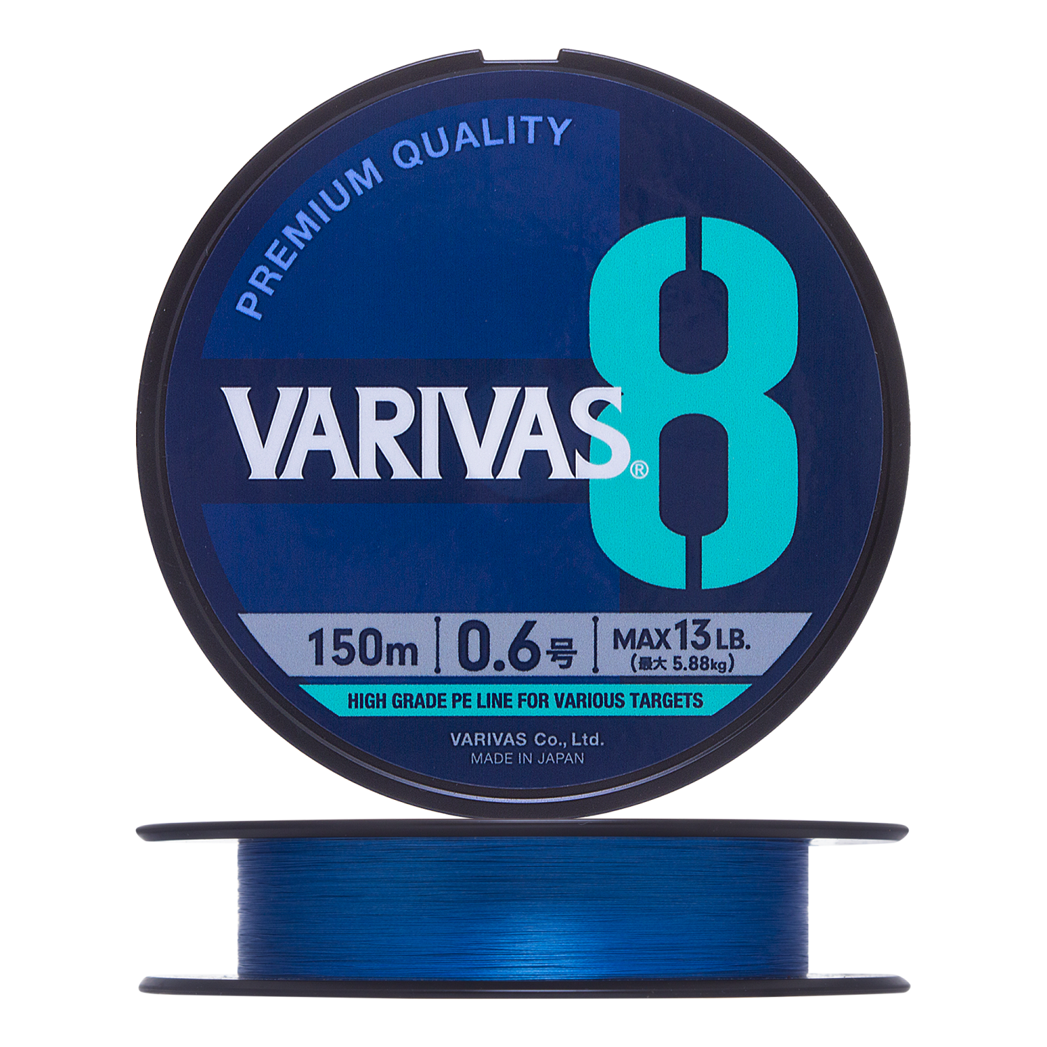 Шнур плетеный Varivas X8 #0,6 0,128мм 150м (ocean blue)