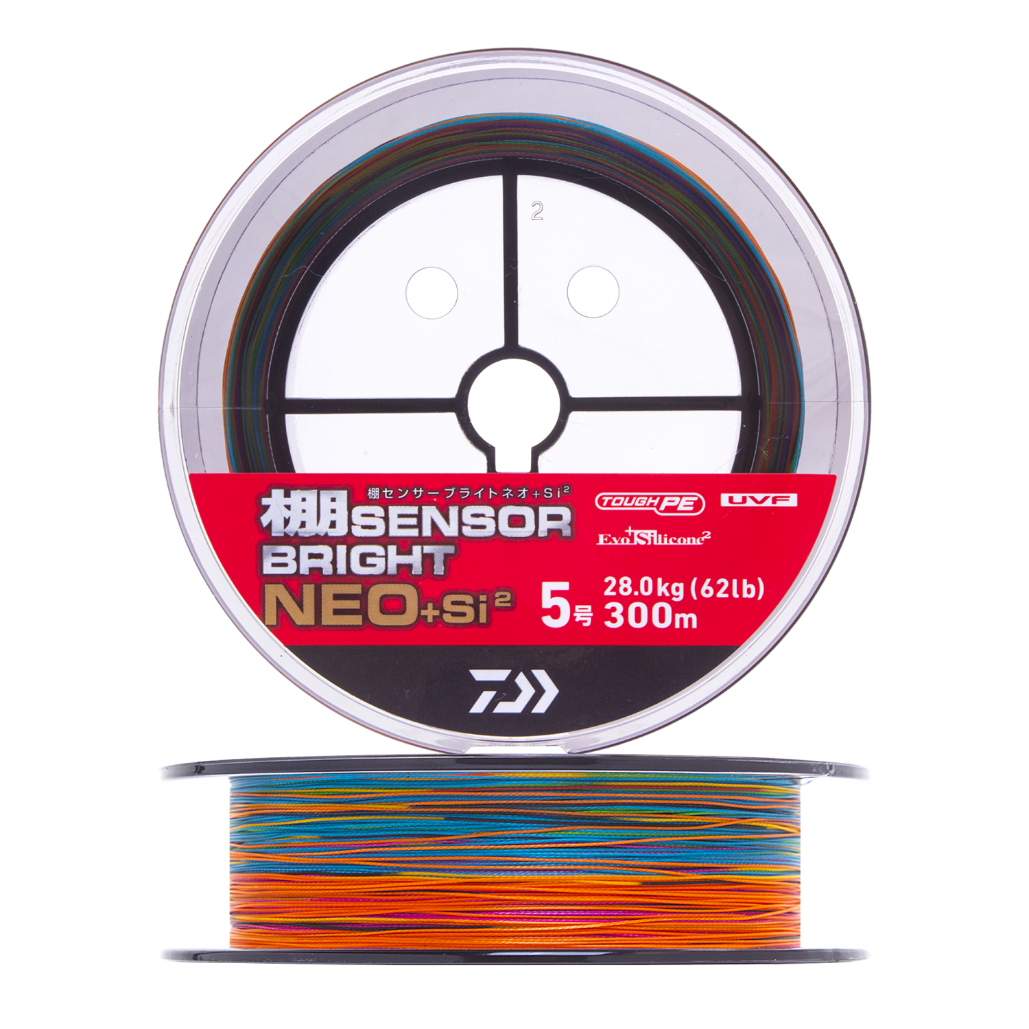 Шнур плетеный Daiwa UVF Tana Sensor Bright Neo +Si2 #5,0 0,370мм 300м (5color)