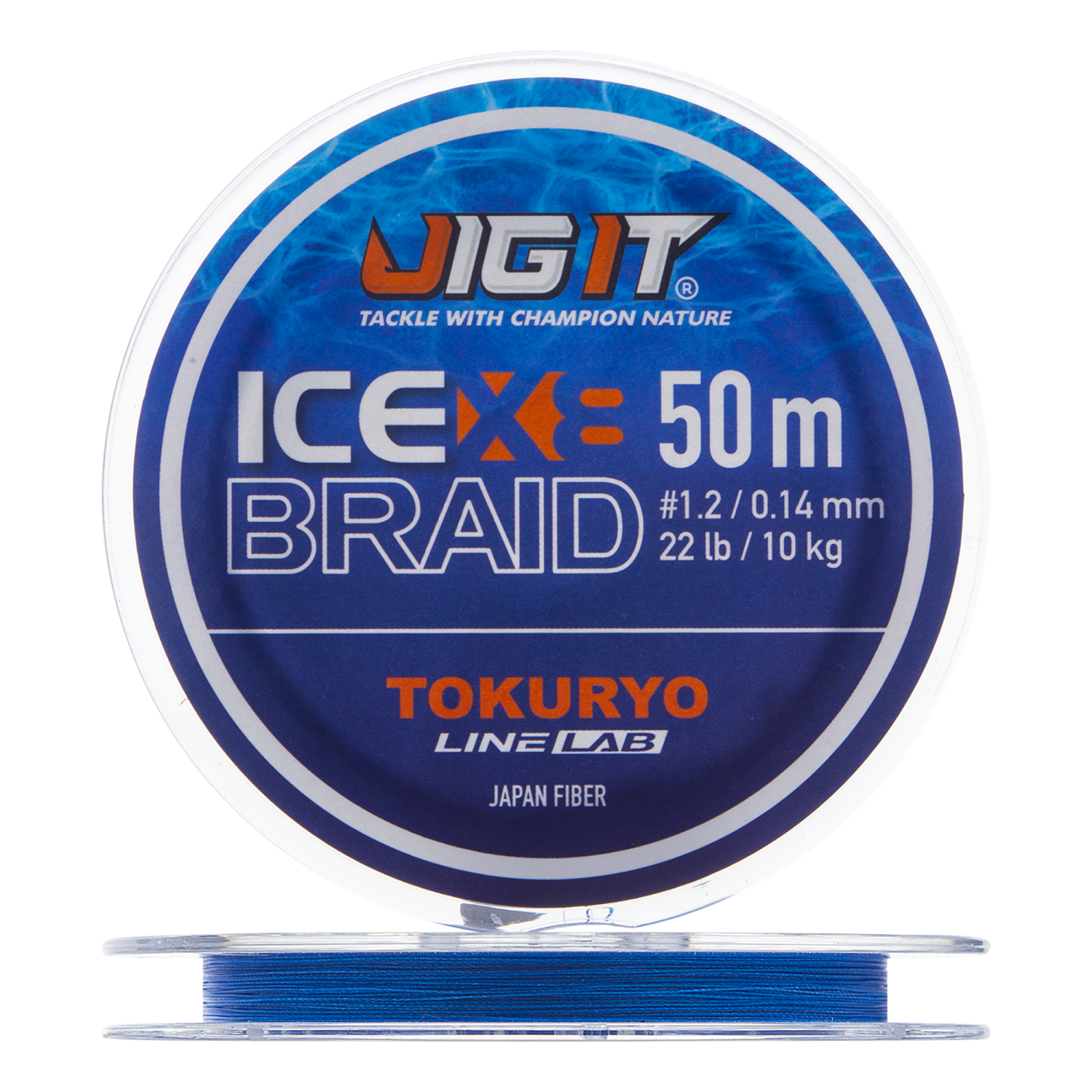 Шнур плетеный Jig It x Tokuryo Ice Braid X8 #1,2 0,14мм 50м (blue)