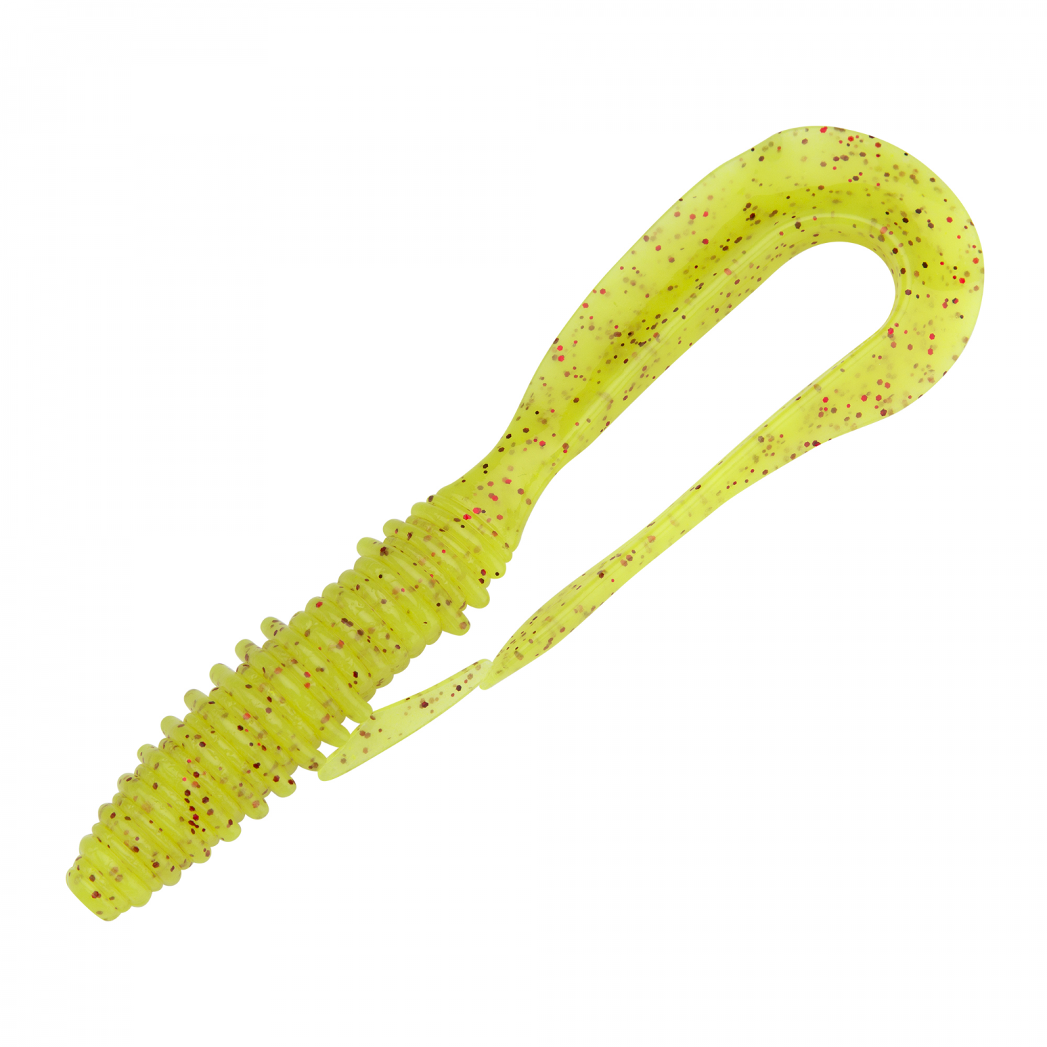 Приманка силиконовая Keitech Mad Wag 7" #PAL01 Chartreuse Red Flake - 2 рис.