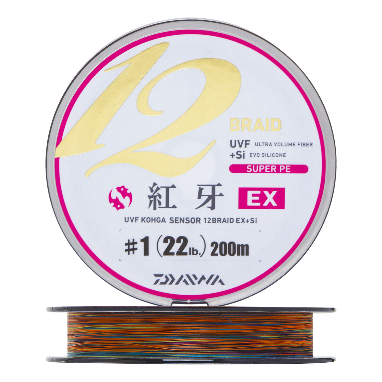 Шнур плетеный Daiwa UVF Kohga Sensor 12 Braid EX +Si #1,0 0,165мм 200м (multicolor)