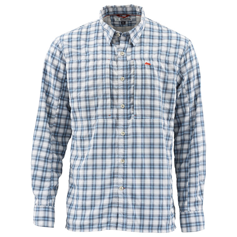 Рубашка Simms Bugstopper LS Shirt L Plaid Faded Denim Plaid