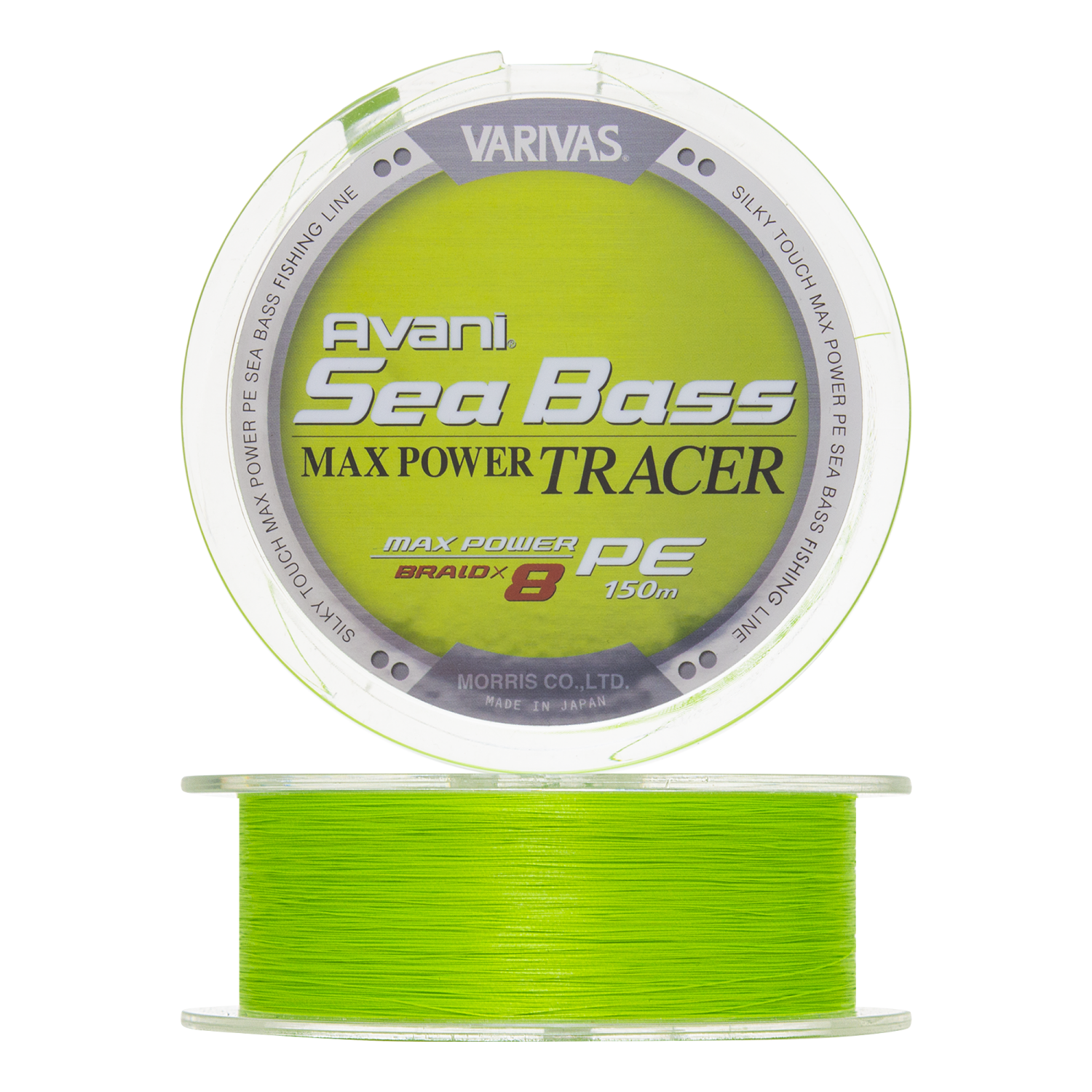 Шнур плетеный Varivas Avani Sea Bass Max Power Tracer PE X8 #1,0 0,165мм 150м (green)