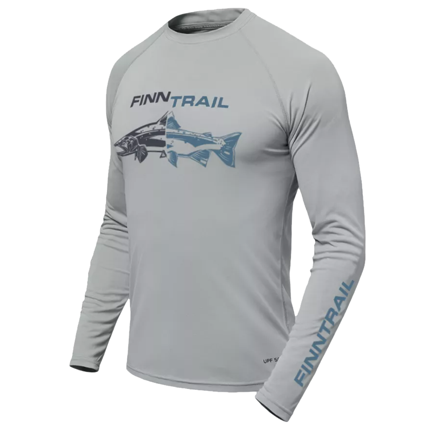 цена Лонгслив Finntrail Wave Fish 6611 M Grey