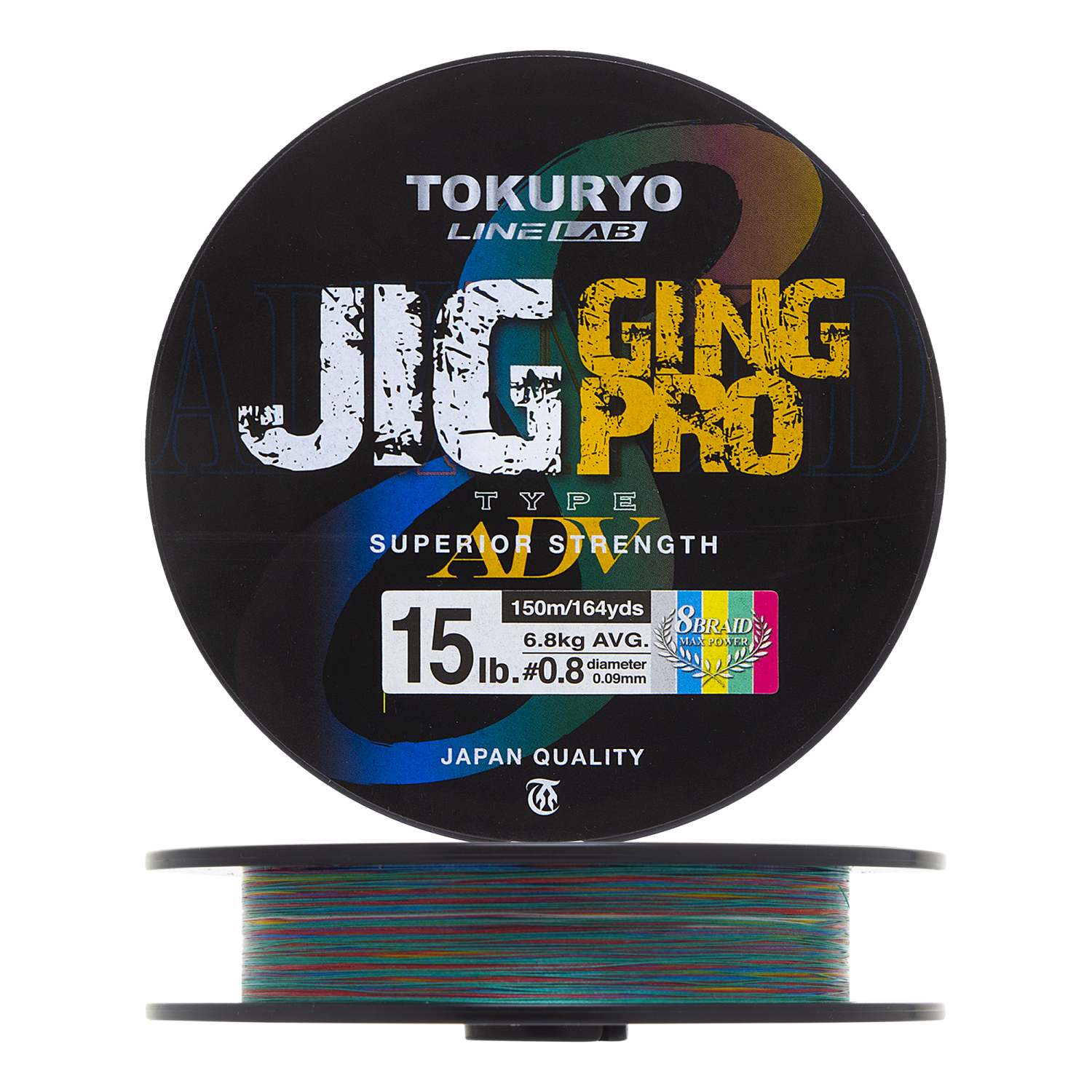 Шнур плетеный Tokuryo JiggingPro X8 PE #0,8 0,09мм 150м (5color)