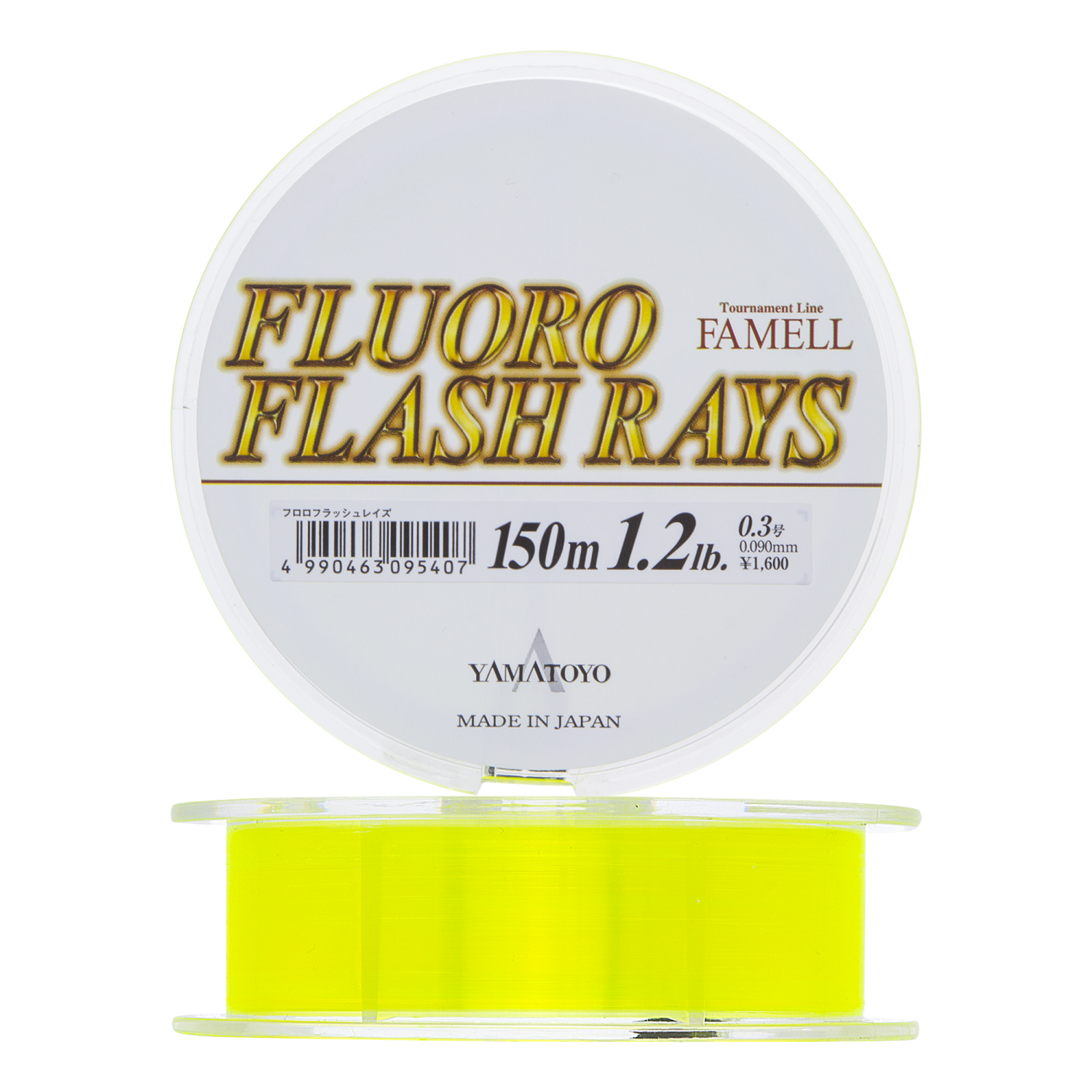 Флюорокарбон Yamatoyo Fluoro Flash Rays #0,3 0,092мм 150м (fluorescent yellow)