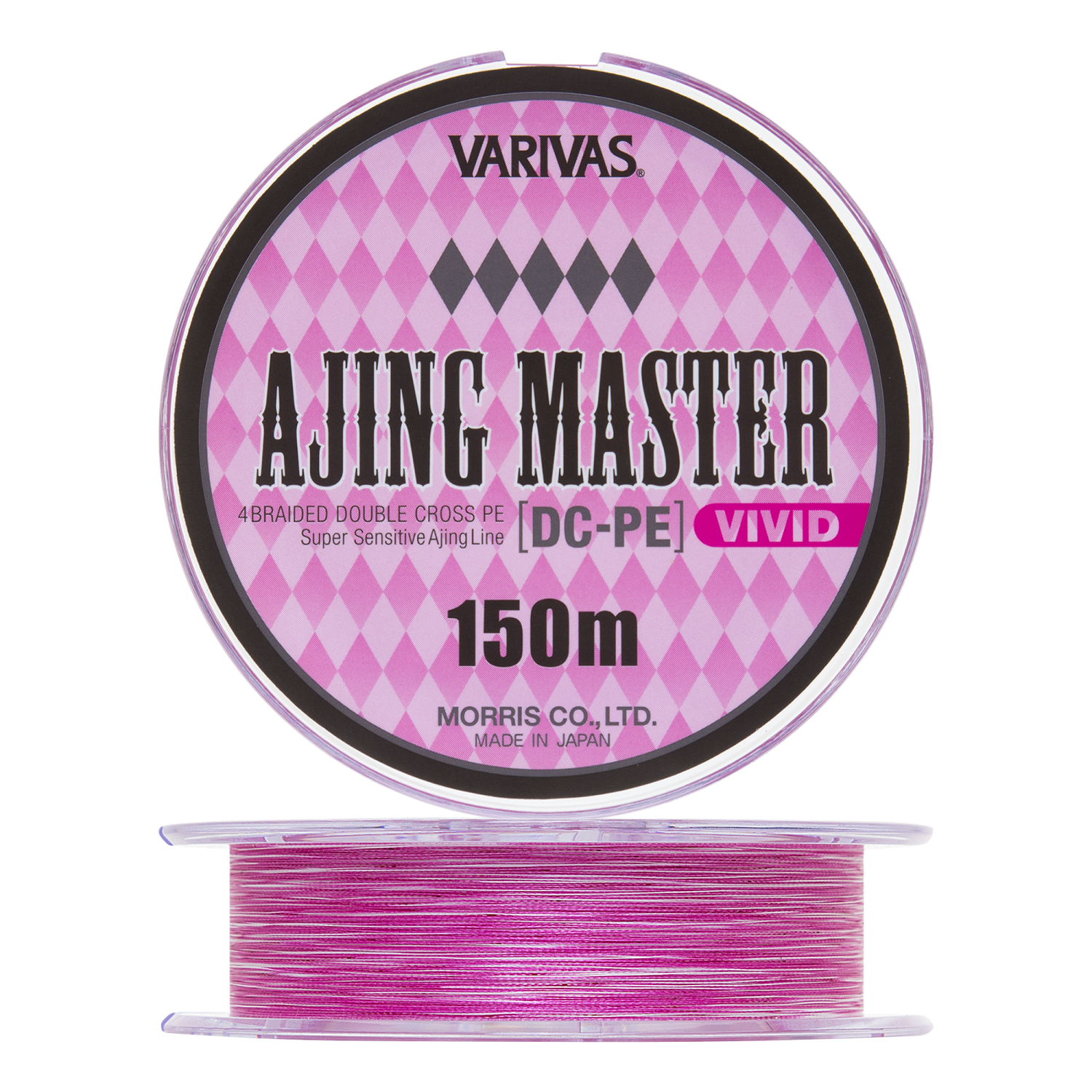 Шнур плетеный Varivas Ajing Master DX-PE Vivid #0,3 0,09мм 150м (pink)