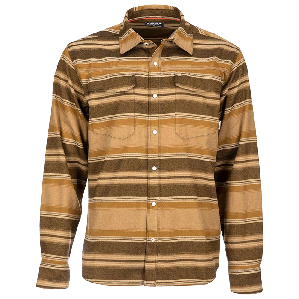 Рубашка Simms Gallatin Flannel LS Shirt XL Dark Bronze Stripe